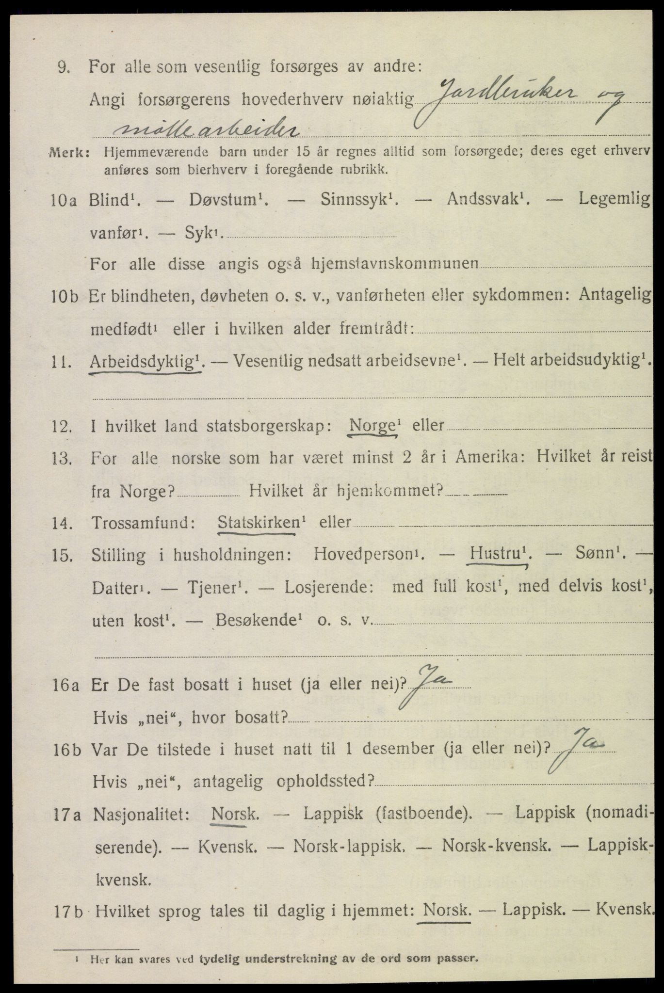 SAT, 1920 census for Inderøy, 1920, p. 2592