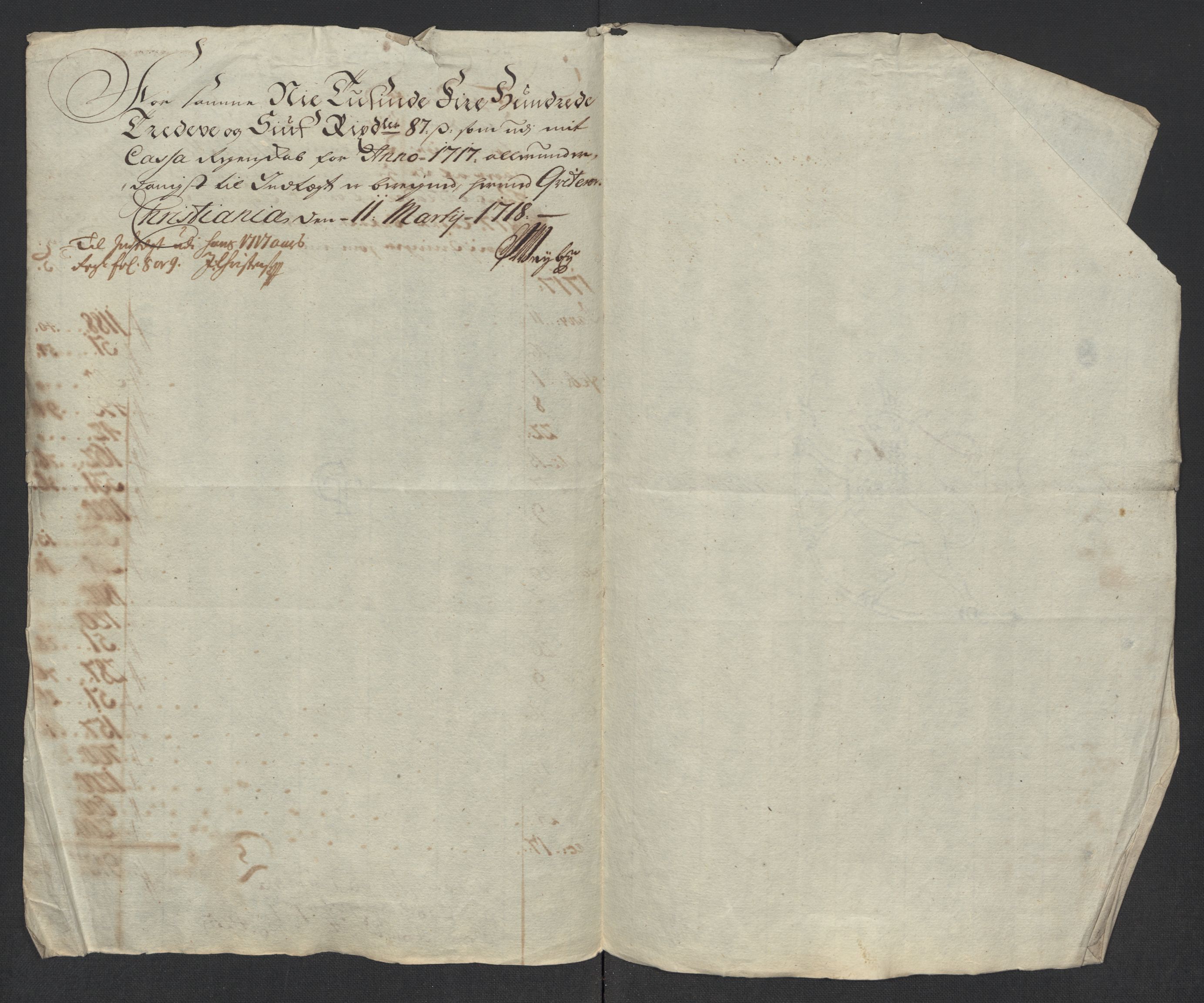 Rentekammeret inntil 1814, Reviderte regnskaper, Fogderegnskap, RA/EA-4092/R11/L0599: Fogderegnskap Nedre Romerike, 1717, p. 264