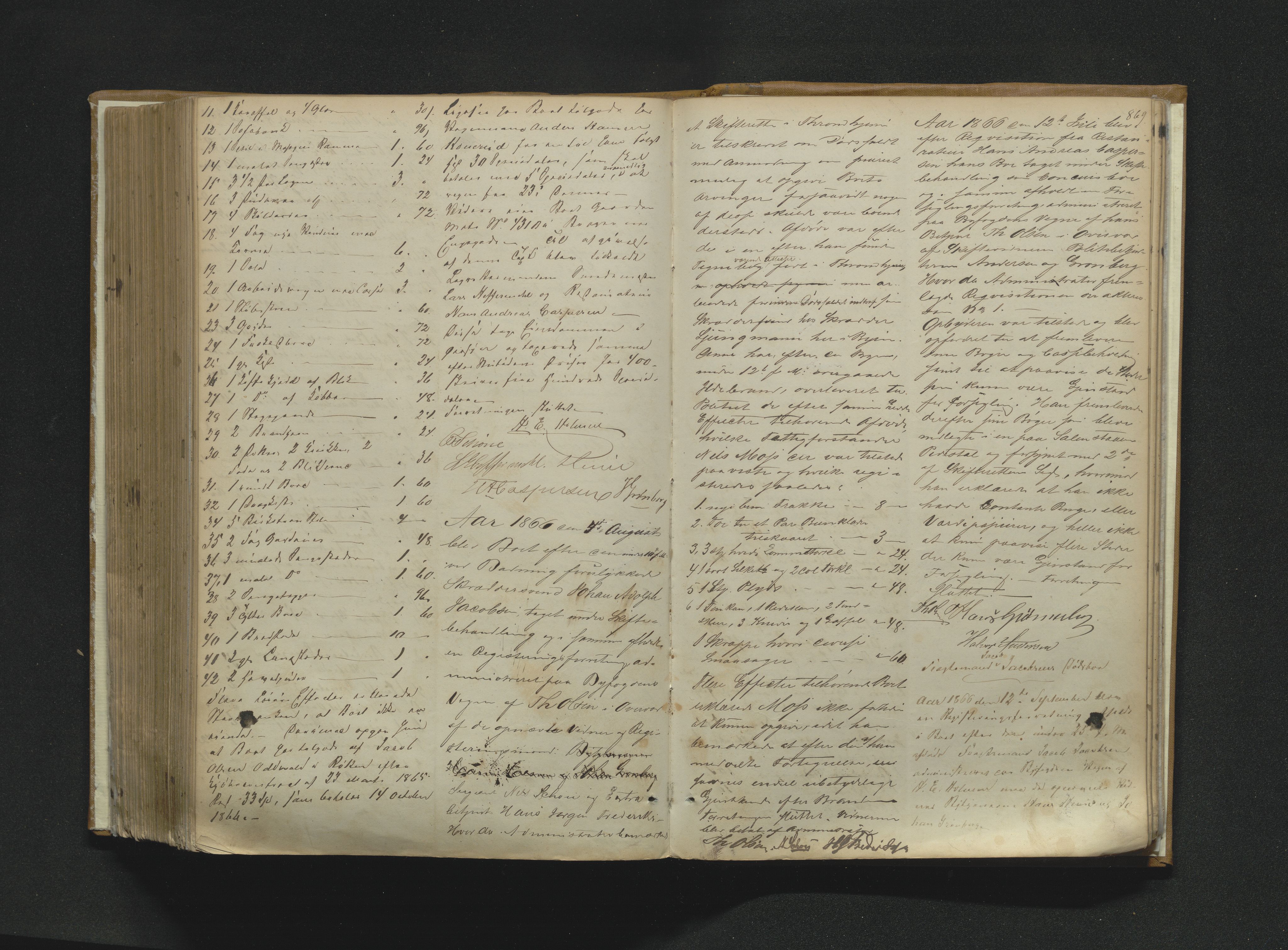Drammen byfogd, AV/SAKO-A-222/H/Hb/Hbb/L0001: Registreringsprotokoll., 1857-1867