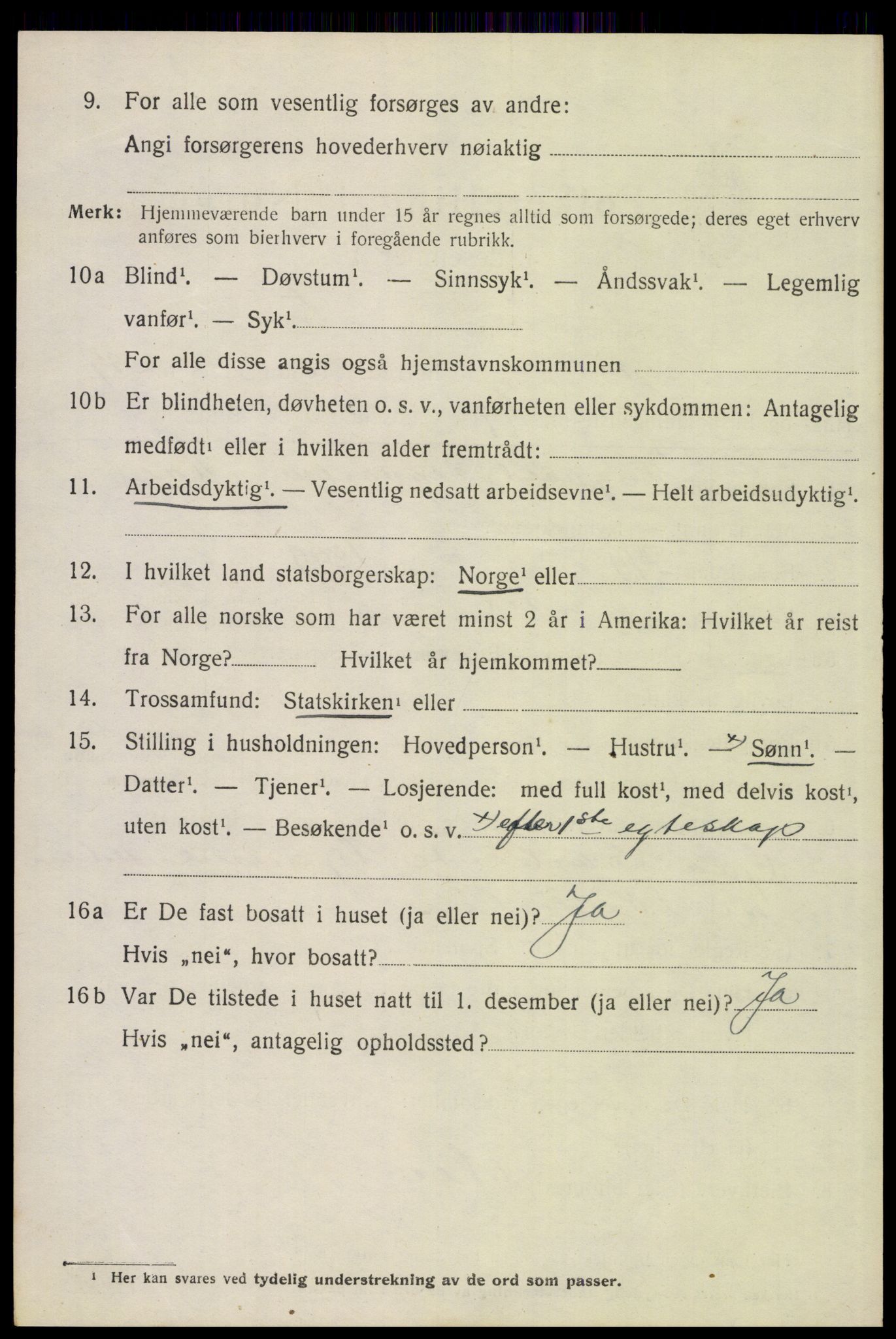 SAH, 1920 census for Trysil, 1920, p. 10658