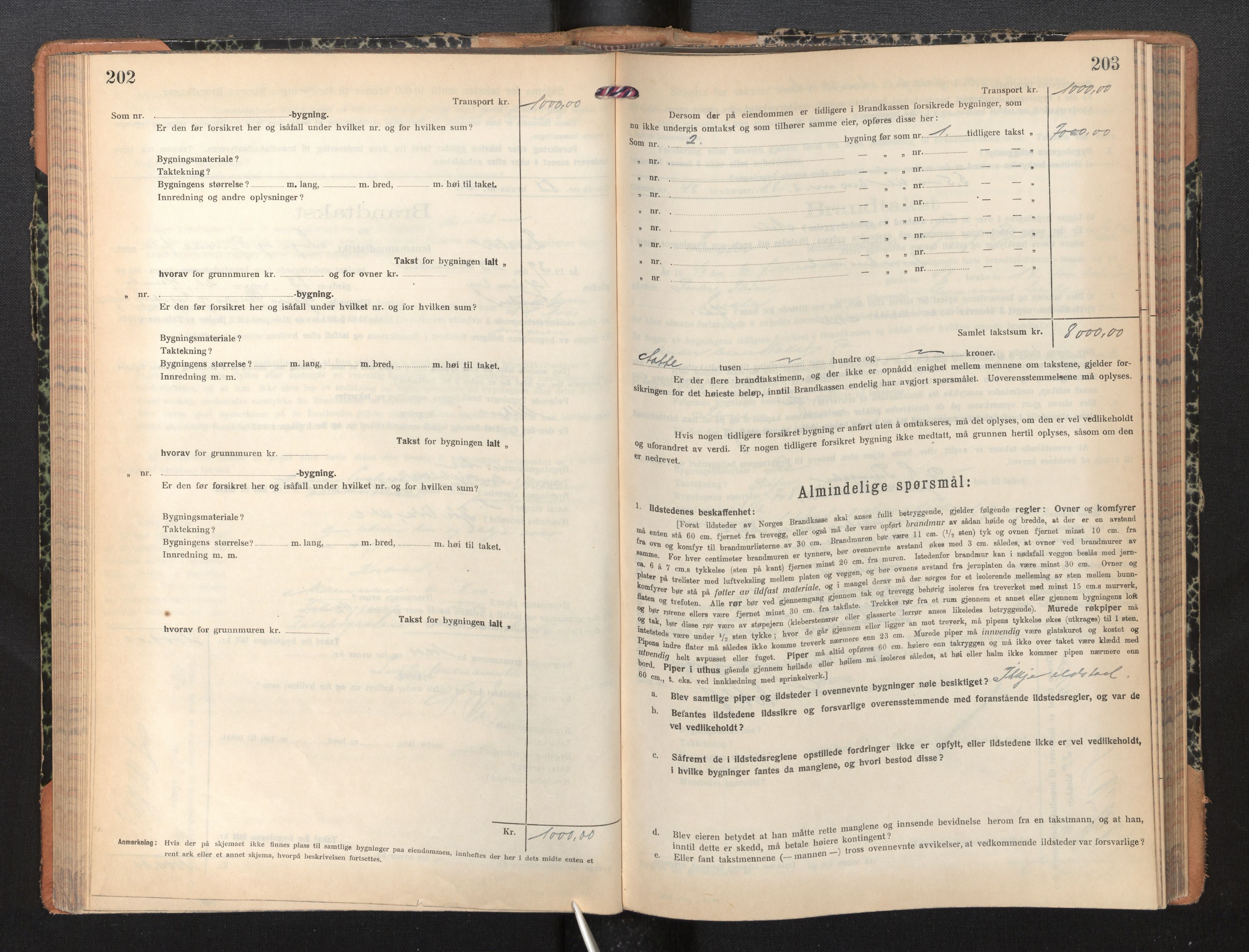 Lensmannen i Luster, SAB/A-29301/0012/L0008: Branntakstprotokoll, skjematakst, 1935-1949, p. 202-203