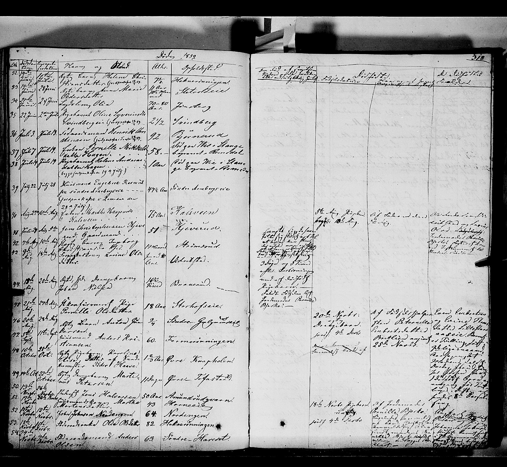 Romedal prestekontor, AV/SAH-PREST-004/K/L0004: Parish register (official) no. 4, 1847-1861, p. 318