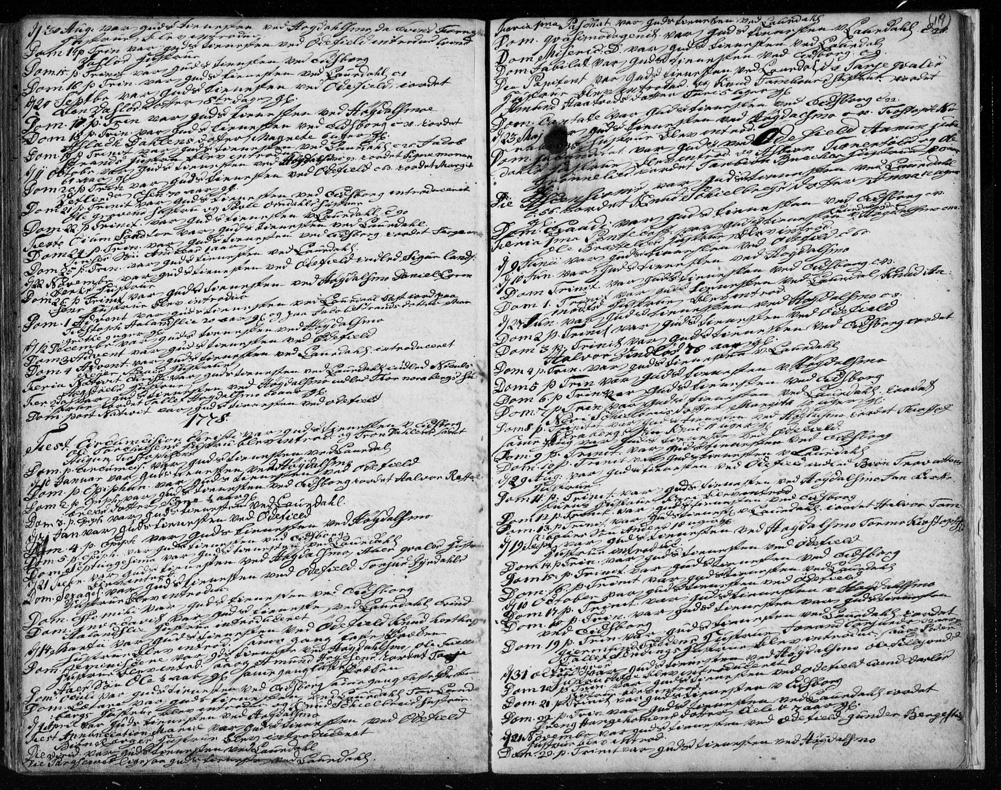 Lårdal kirkebøker, AV/SAKO-A-284/F/Fa/L0003: Parish register (official) no. I 3, 1754-1790, p. 119
