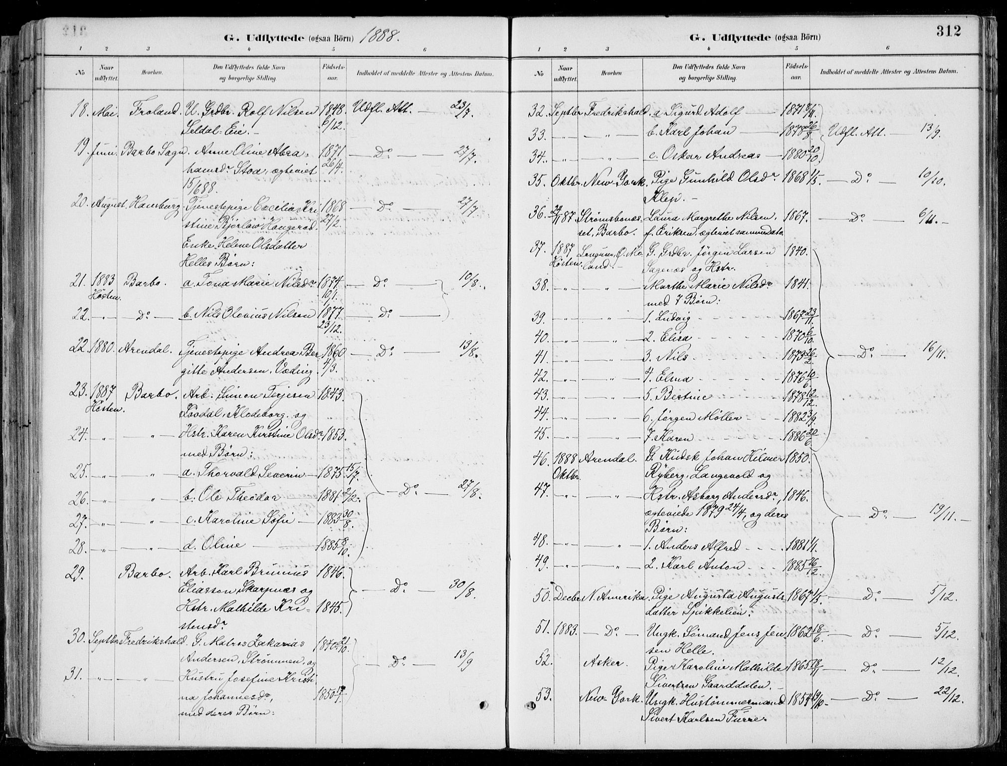 Øyestad sokneprestkontor, AV/SAK-1111-0049/F/Fa/L0017: Parish register (official) no. A 17, 1887-1896, p. 312