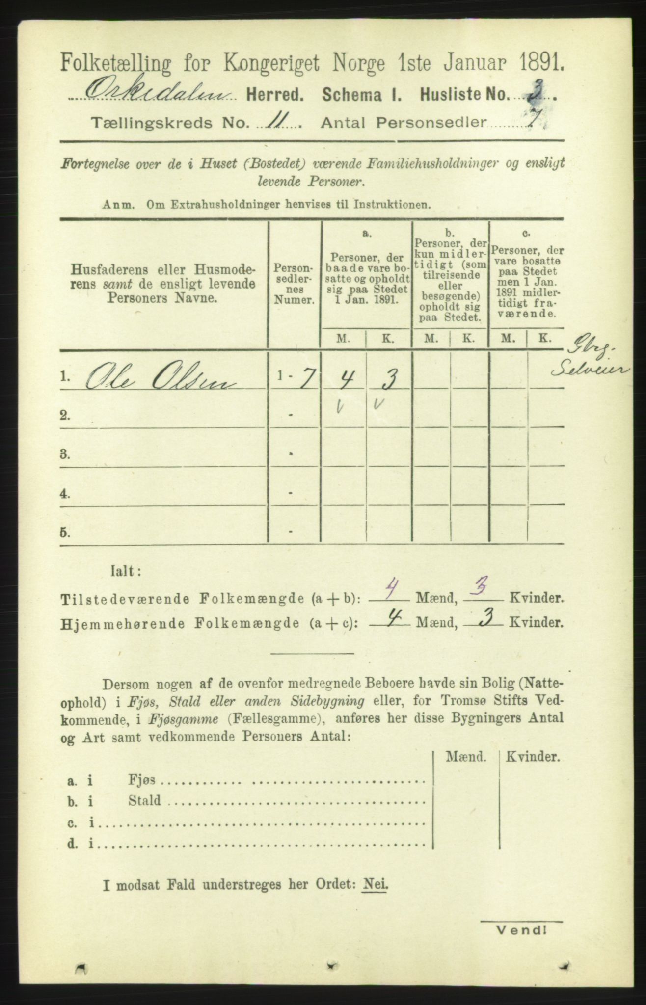 RA, 1891 census for 1638 Orkdal, 1891, p. 5082