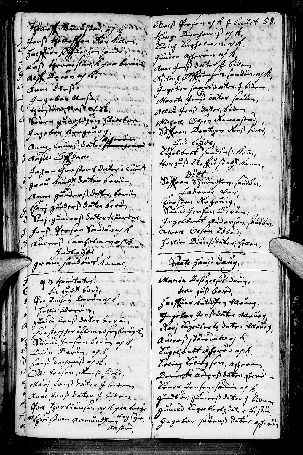 Dypvåg sokneprestkontor, AV/SAK-1111-0007/F/Fb/Fba/L0001: Parish register (copy) no. B 1, 1699-1706, p. 58