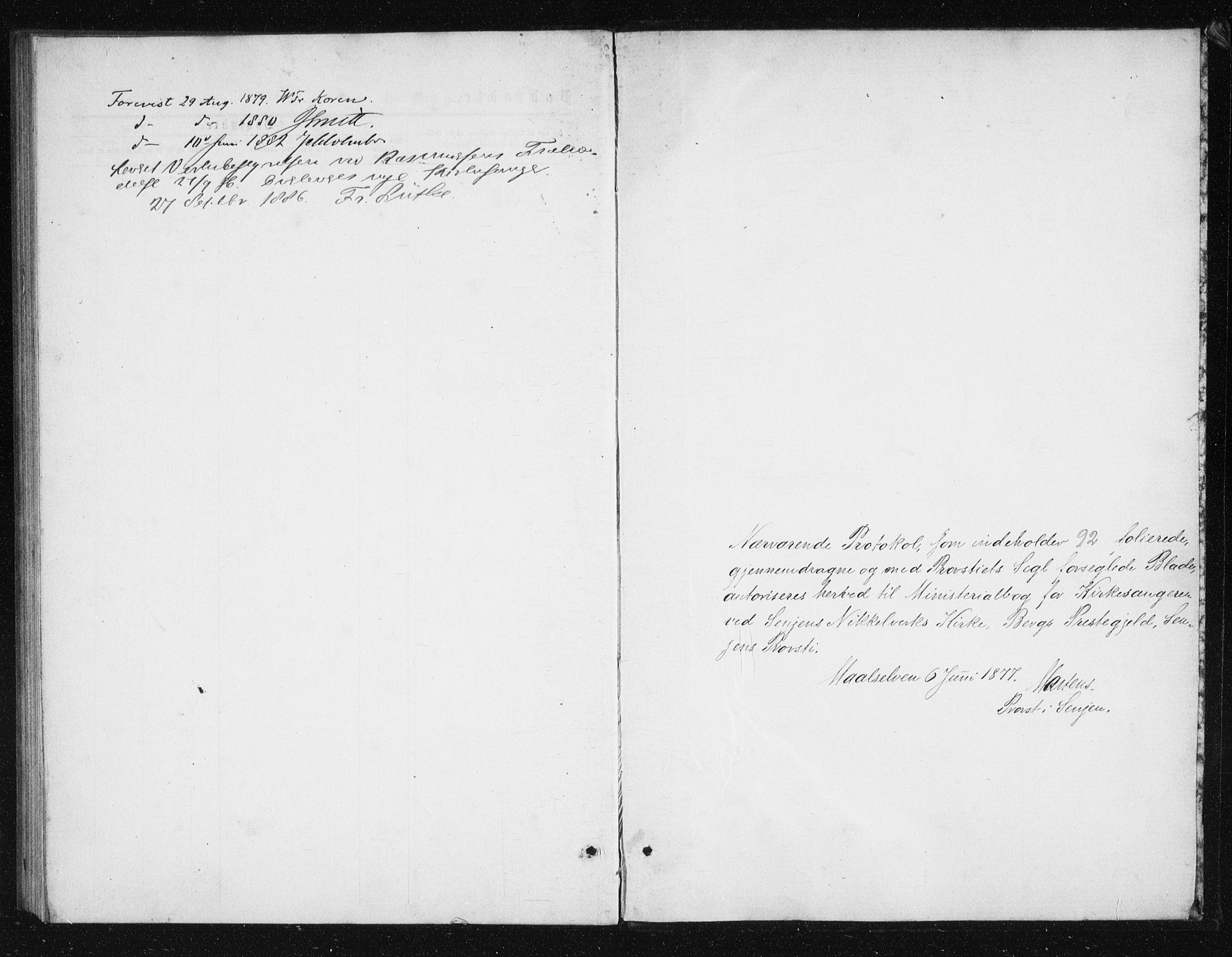 Berg sokneprestkontor, SATØ/S-1318/G/Ga/Gab/L0016klokker: Parish register (copy) no. 16, 1877-1880