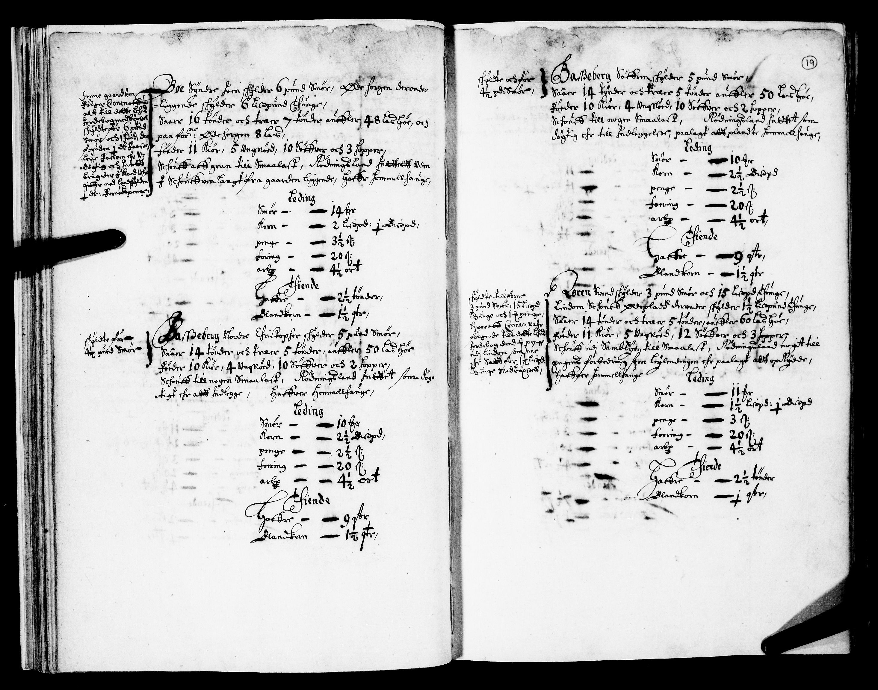 Rentekammeret inntil 1814, Realistisk ordnet avdeling, AV/RA-EA-4070/N/Nb/Nba/L0019: Tønsberg len, 1. del, 1668, p. 18b-19a