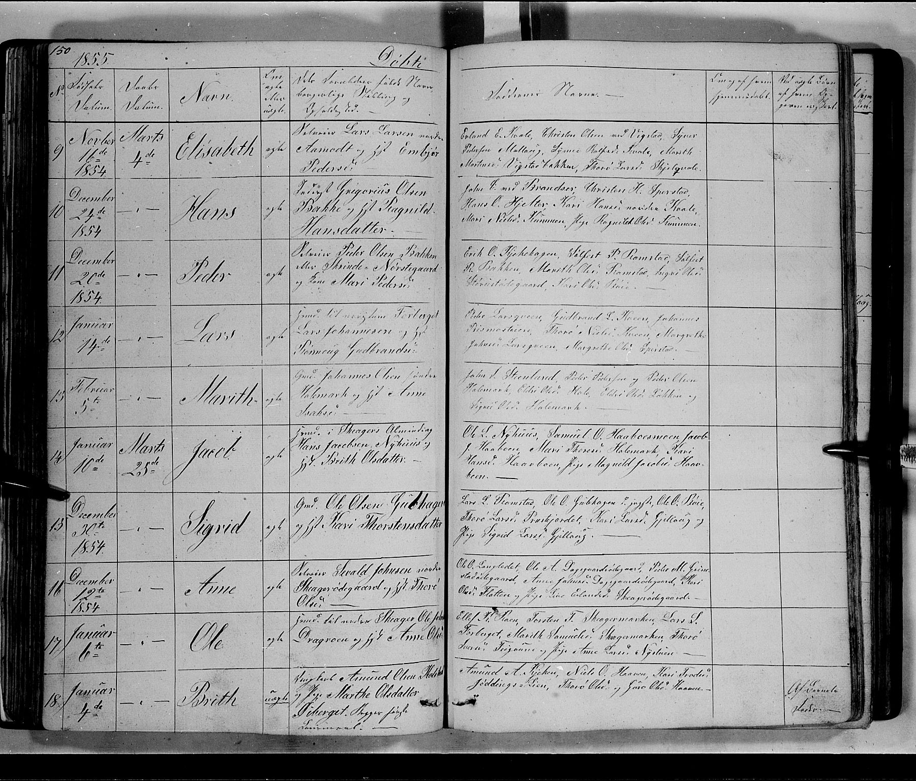 Lom prestekontor, SAH/PREST-070/L/L0004: Parish register (copy) no. 4, 1845-1864, p. 150-151