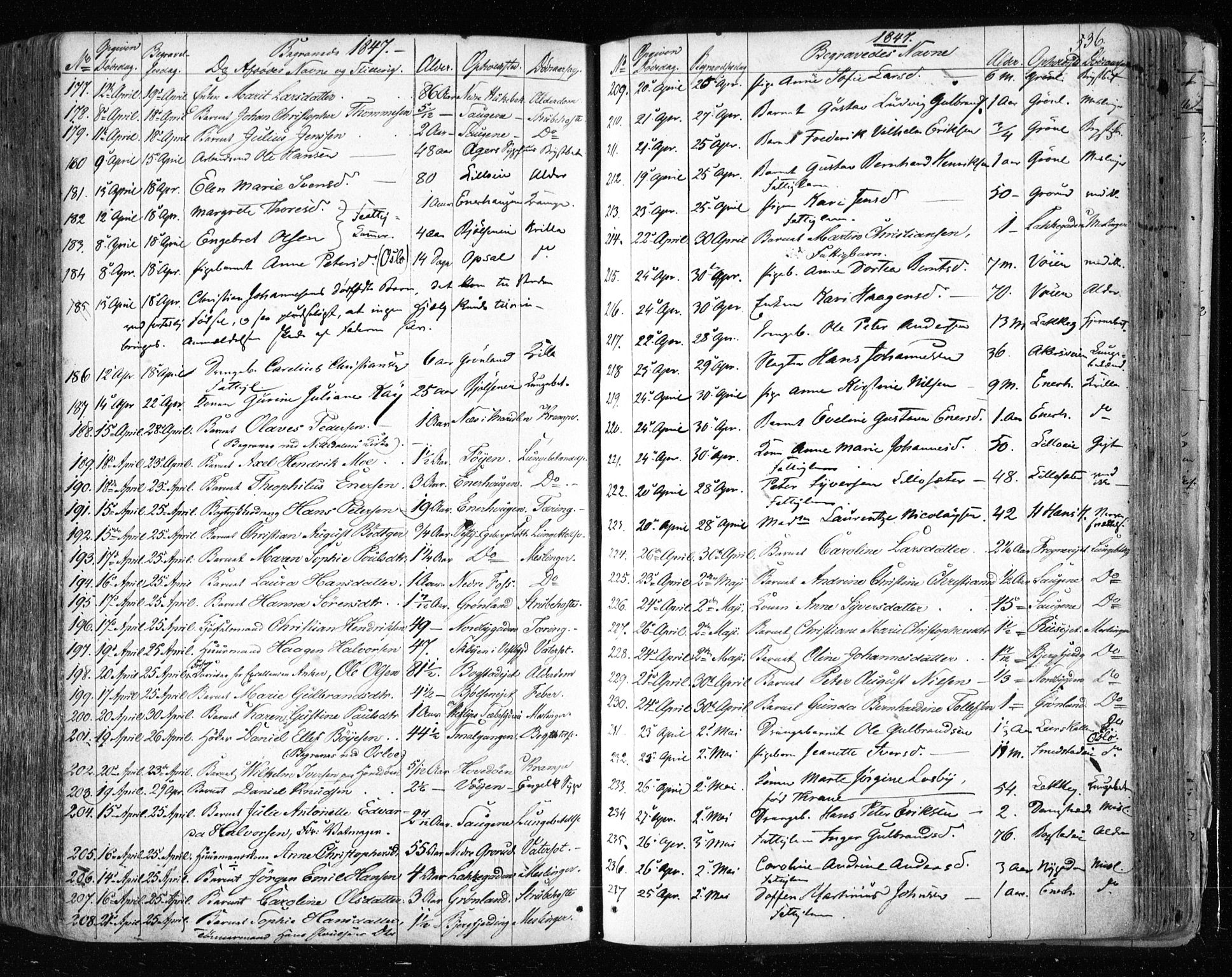 Aker prestekontor kirkebøker, SAO/A-10861/F/L0019: Parish register (official) no. 19, 1842-1852, p. 536