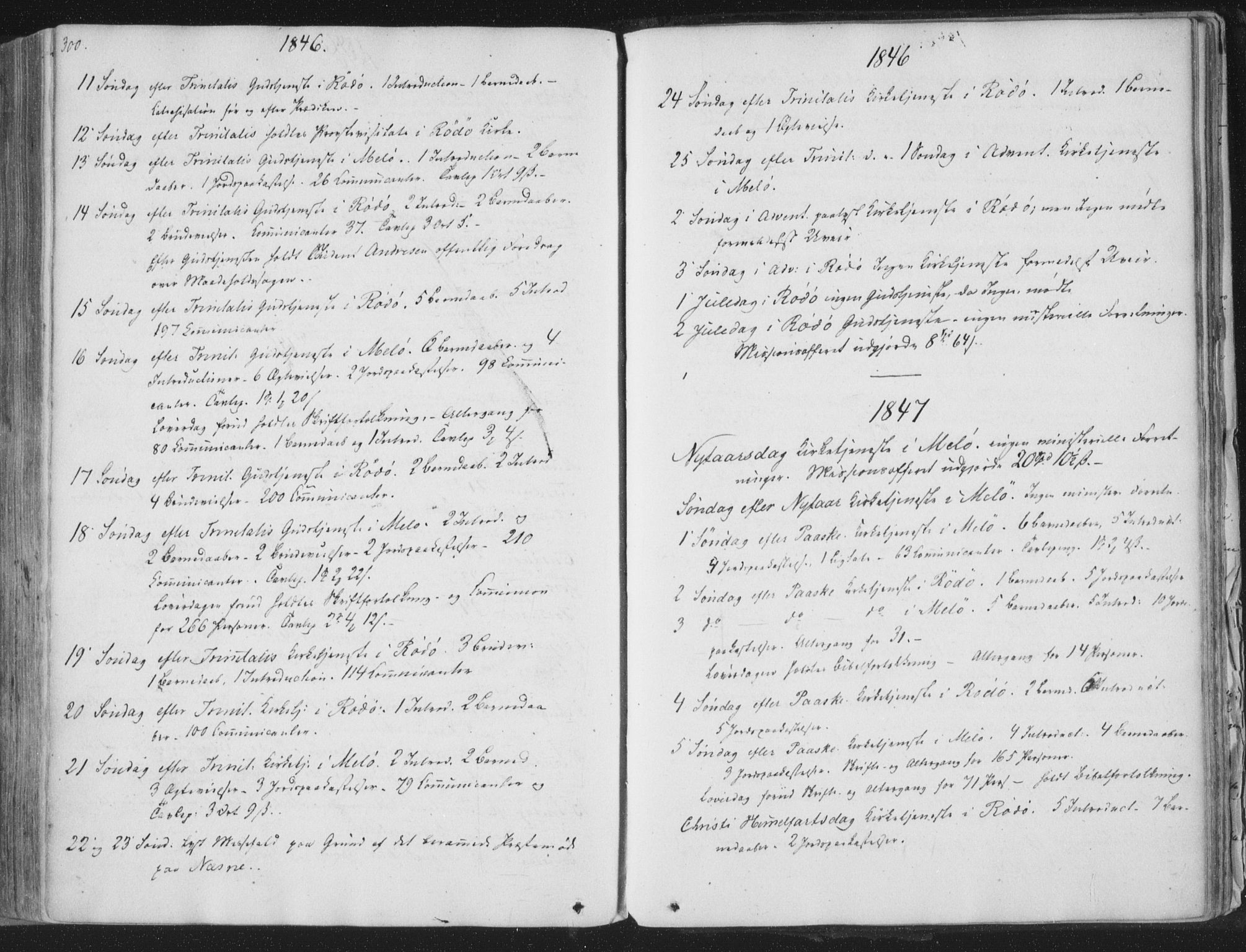 Ministerialprotokoller, klokkerbøker og fødselsregistre - Nordland, SAT/A-1459/841/L0604: Parish register (official) no. 841A09 /1, 1845-1862, p. 300