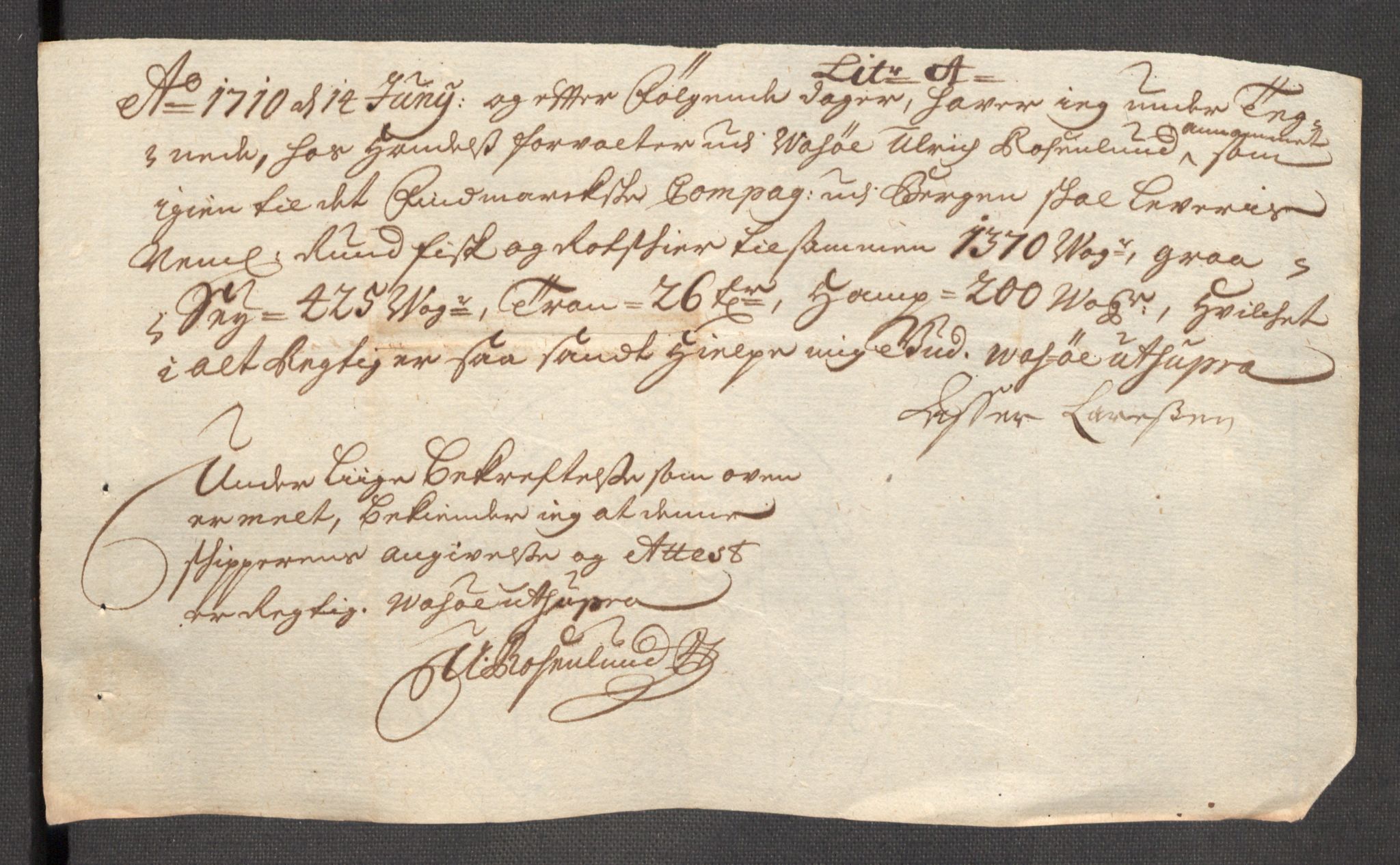 Rentekammeret inntil 1814, Reviderte regnskaper, Fogderegnskap, AV/RA-EA-4092/R69/L4855: Fogderegnskap Finnmark/Vardøhus, 1709-1712, p. 268