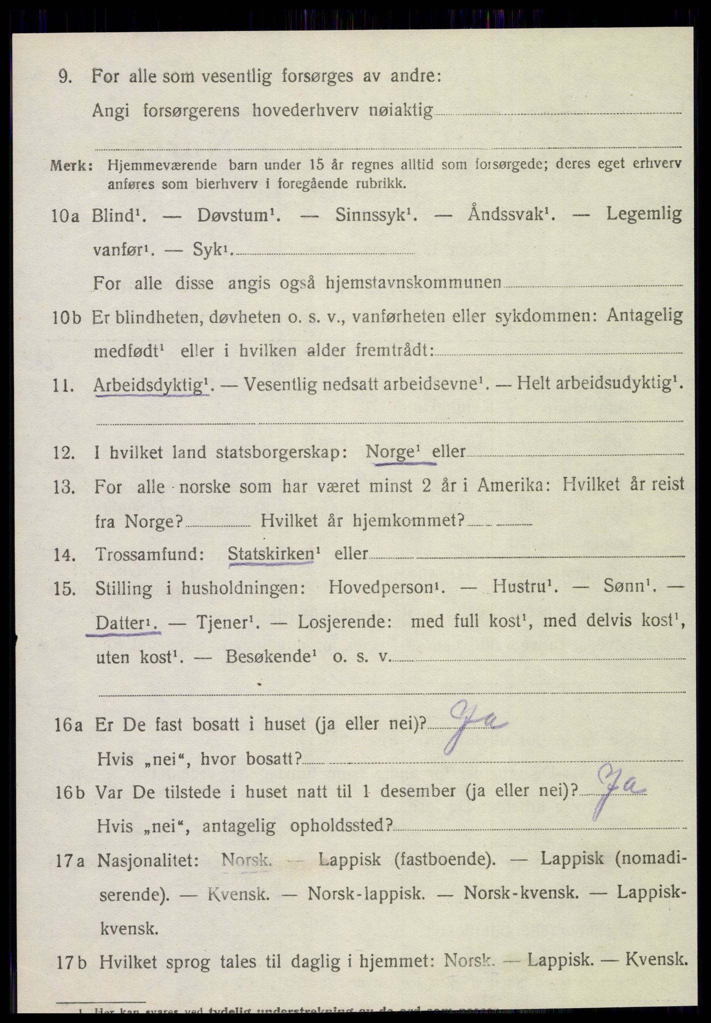 SAT, 1920 census for Leksvik, 1920, p. 4823