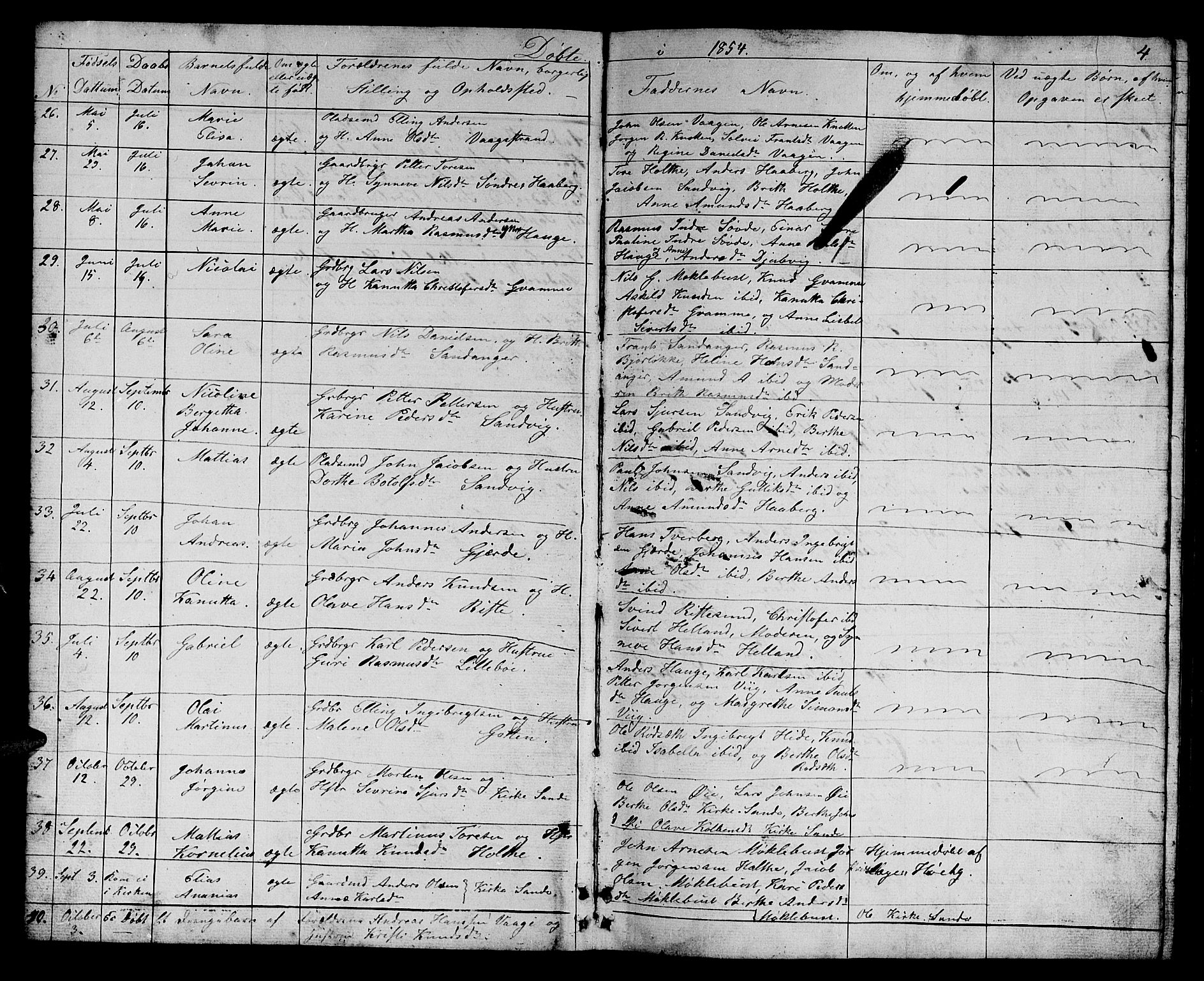 Ministerialprotokoller, klokkerbøker og fødselsregistre - Møre og Romsdal, AV/SAT-A-1454/503/L0047: Parish register (copy) no. 503C02, 1854-1884, p. 4