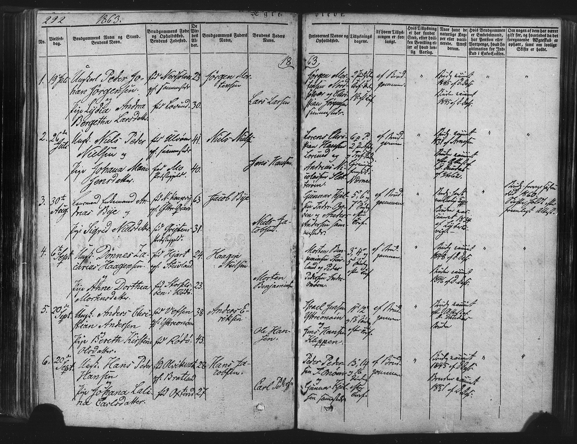 Ministerialprotokoller, klokkerbøker og fødselsregistre - Nordland, SAT/A-1459/839/L0567: Parish register (official) no. 839A04, 1863-1879, p. 292