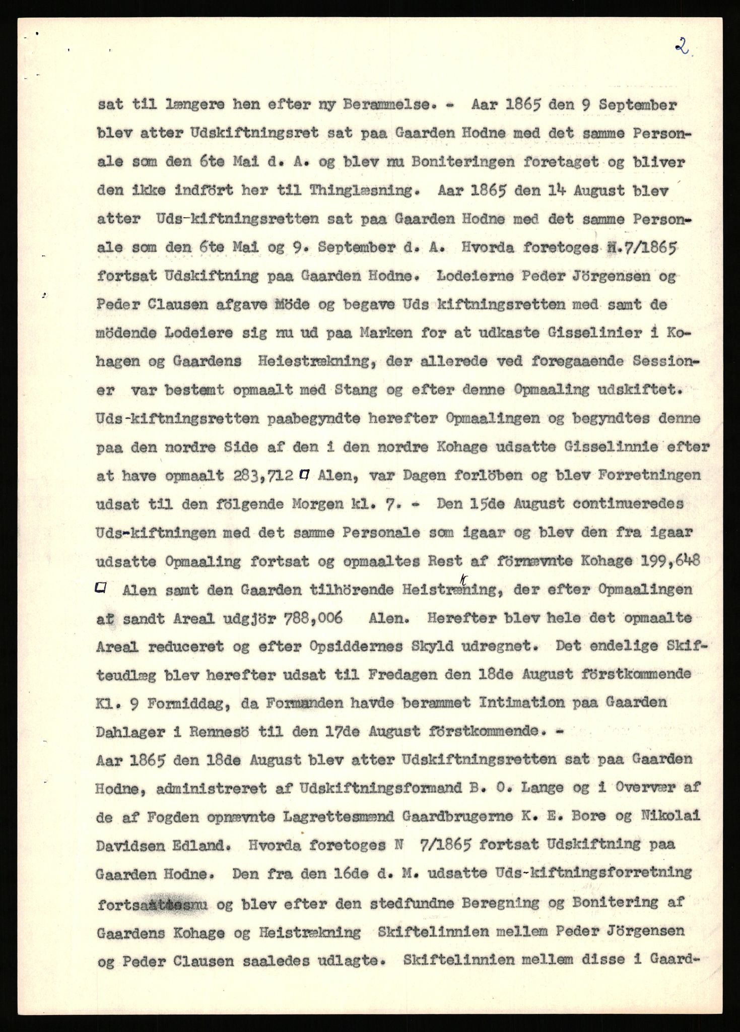 Statsarkivet i Stavanger, AV/SAST-A-101971/03/Y/Yj/L0038: Avskrifter sortert etter gårdsnavn: Hodne - Holte, 1750-1930, p. 29