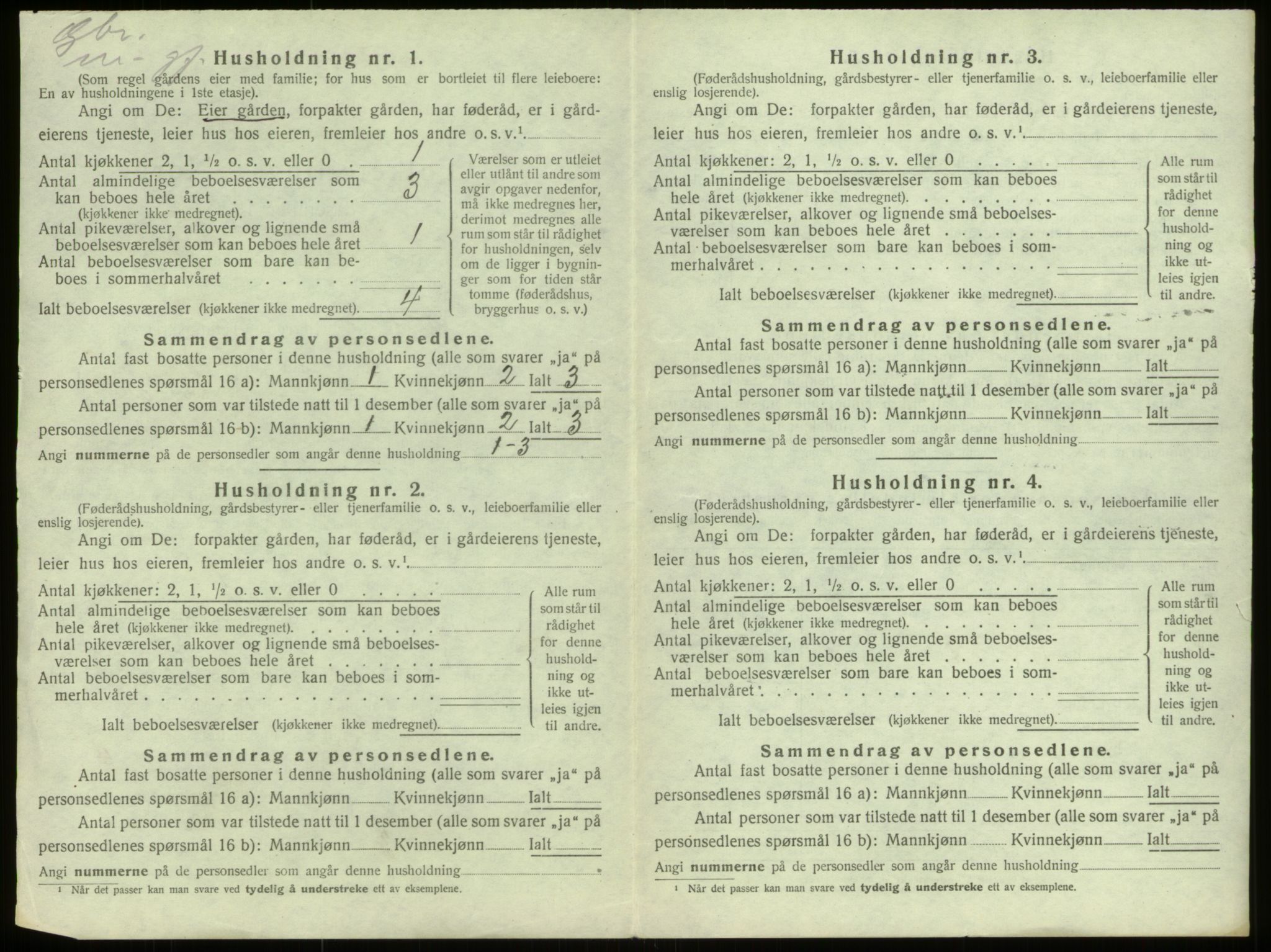 SAB, 1920 census for Davik, 1920, p. 200