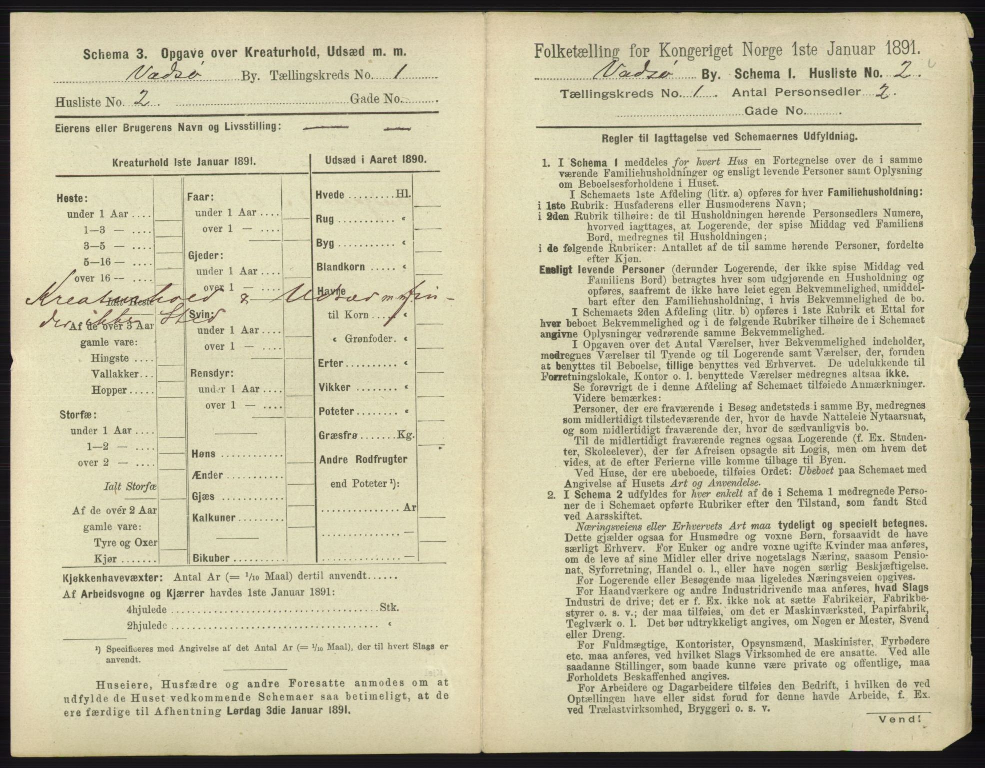 RA, 1891 census for 2003 Vadsø, 1891, p. 26