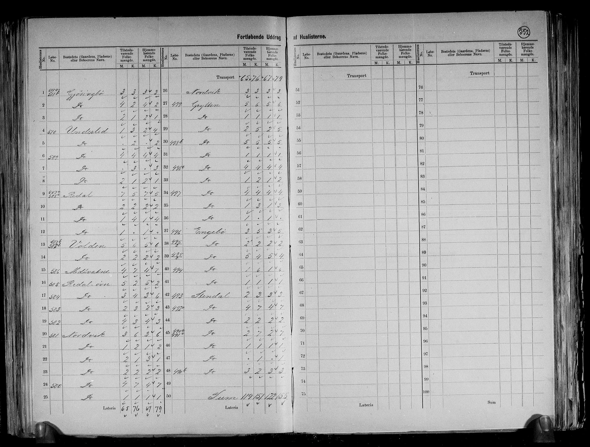 RA, 1891 census for 1434 Vevring, 1891, p. 11