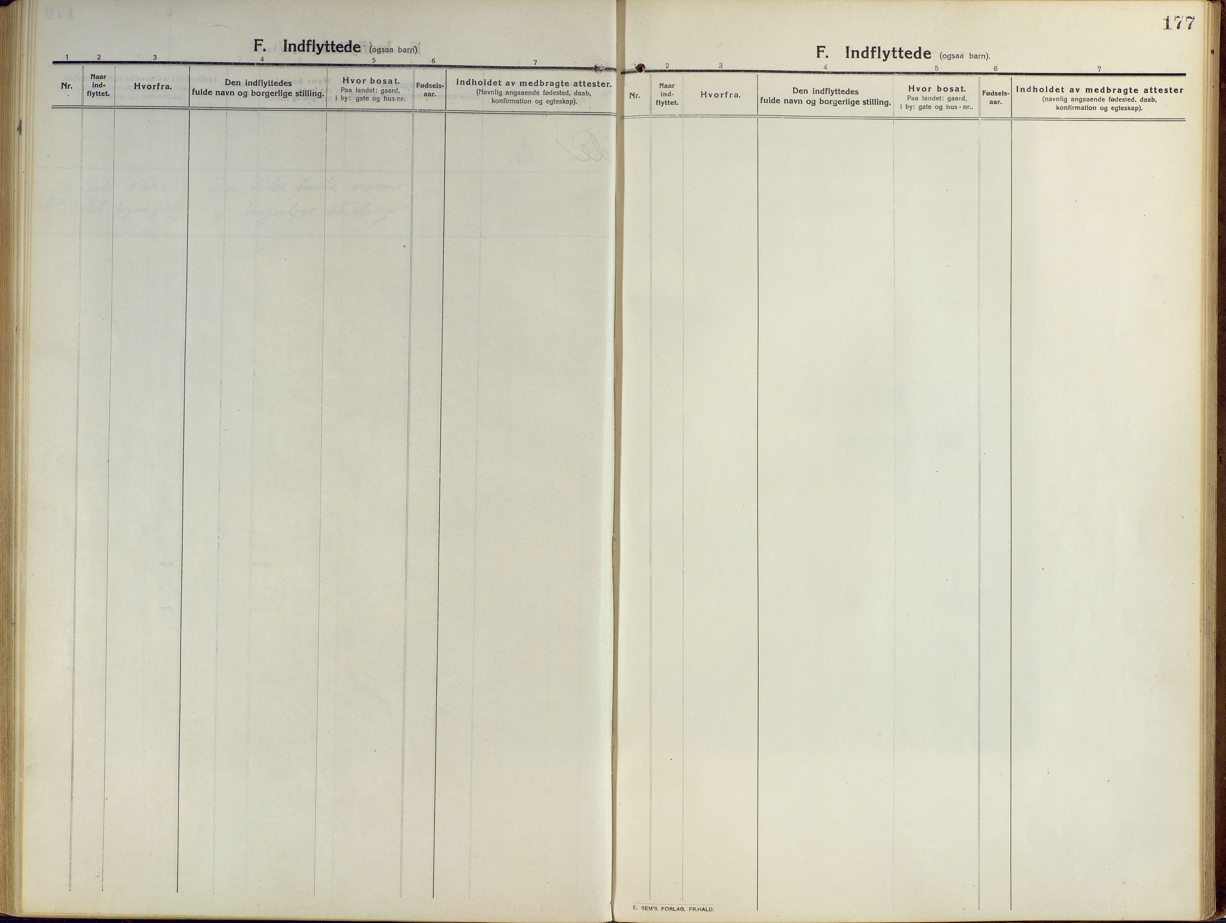 Sand/Bjarkøy sokneprestkontor, SATØ/S-0811/I/Ia/Iaa/L0006kirke: Parish register (official) no. 6, 1915-1929, p. 177