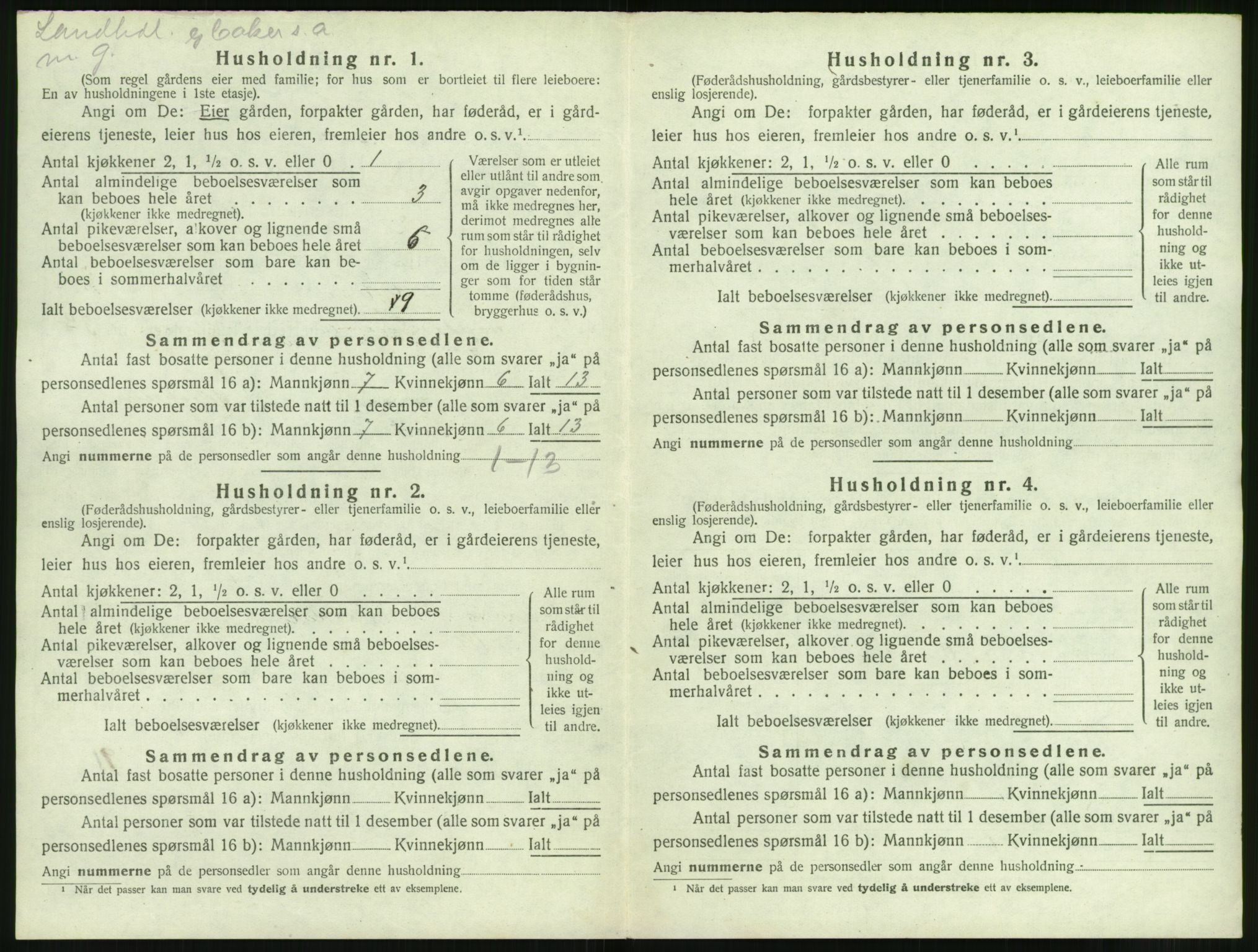 SAT, 1920 census for Sande (MR), 1920, p. 211