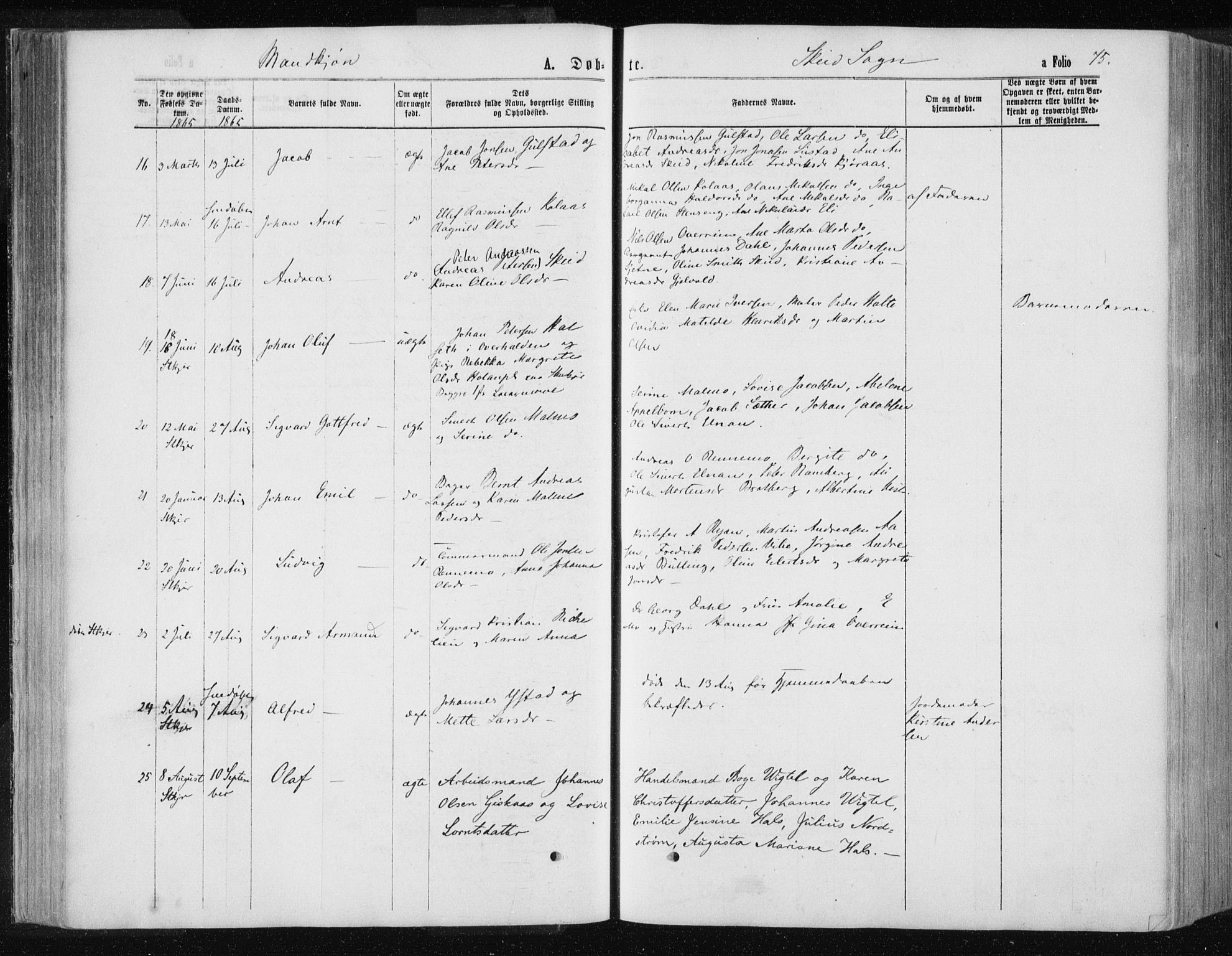 Ministerialprotokoller, klokkerbøker og fødselsregistre - Nord-Trøndelag, AV/SAT-A-1458/735/L0345: Parish register (official) no. 735A08 /2, 1863-1872, p. 75