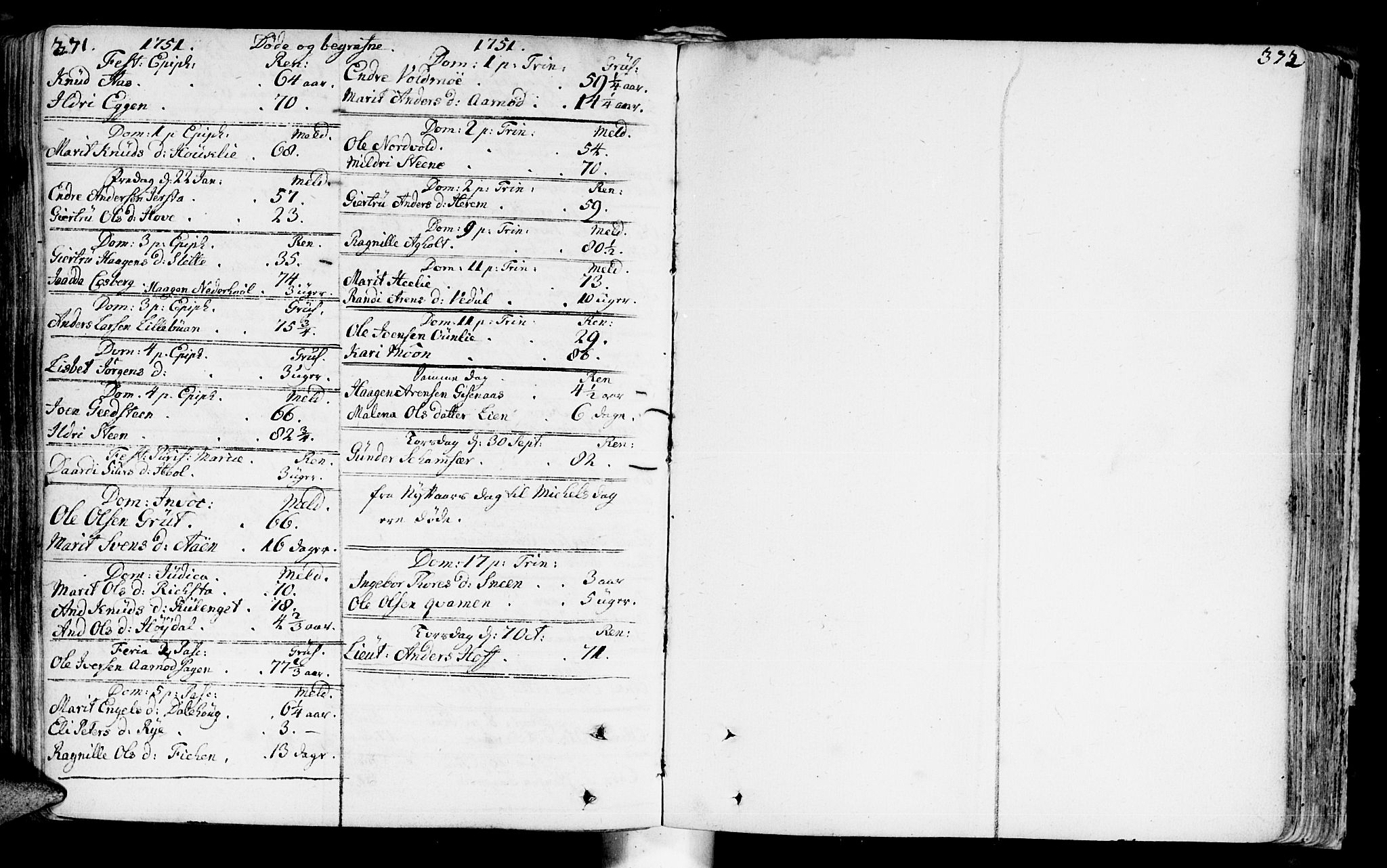 Ministerialprotokoller, klokkerbøker og fødselsregistre - Sør-Trøndelag, AV/SAT-A-1456/672/L0850: Parish register (official) no. 672A03, 1725-1751, p. 371-372