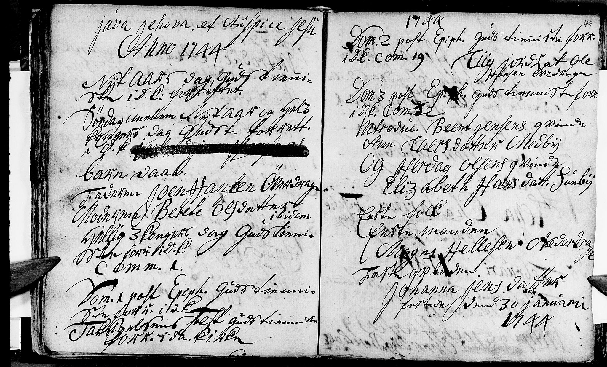 Ministerialprotokoller, klokkerbøker og fødselsregistre - Nordland, SAT/A-1459/847/L0662: Parish register (official) no. 847A02, 1735-1749, p. 49