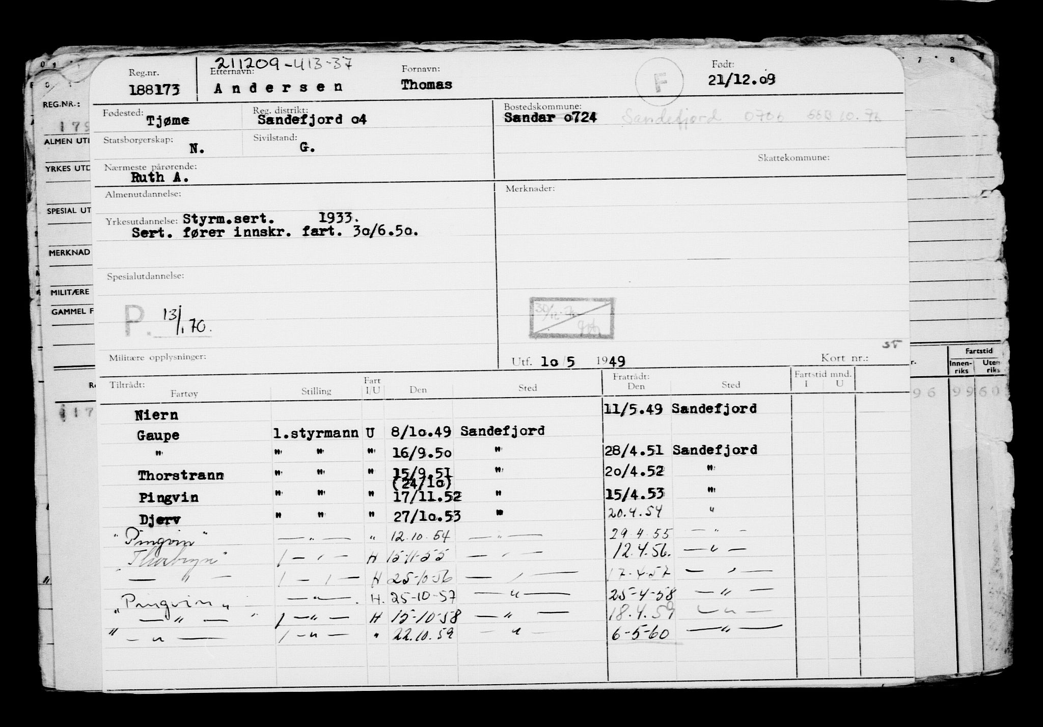 Direktoratet for sjømenn, AV/RA-S-3545/G/Gb/L0087: Hovedkort, 1909-1910, p. 308