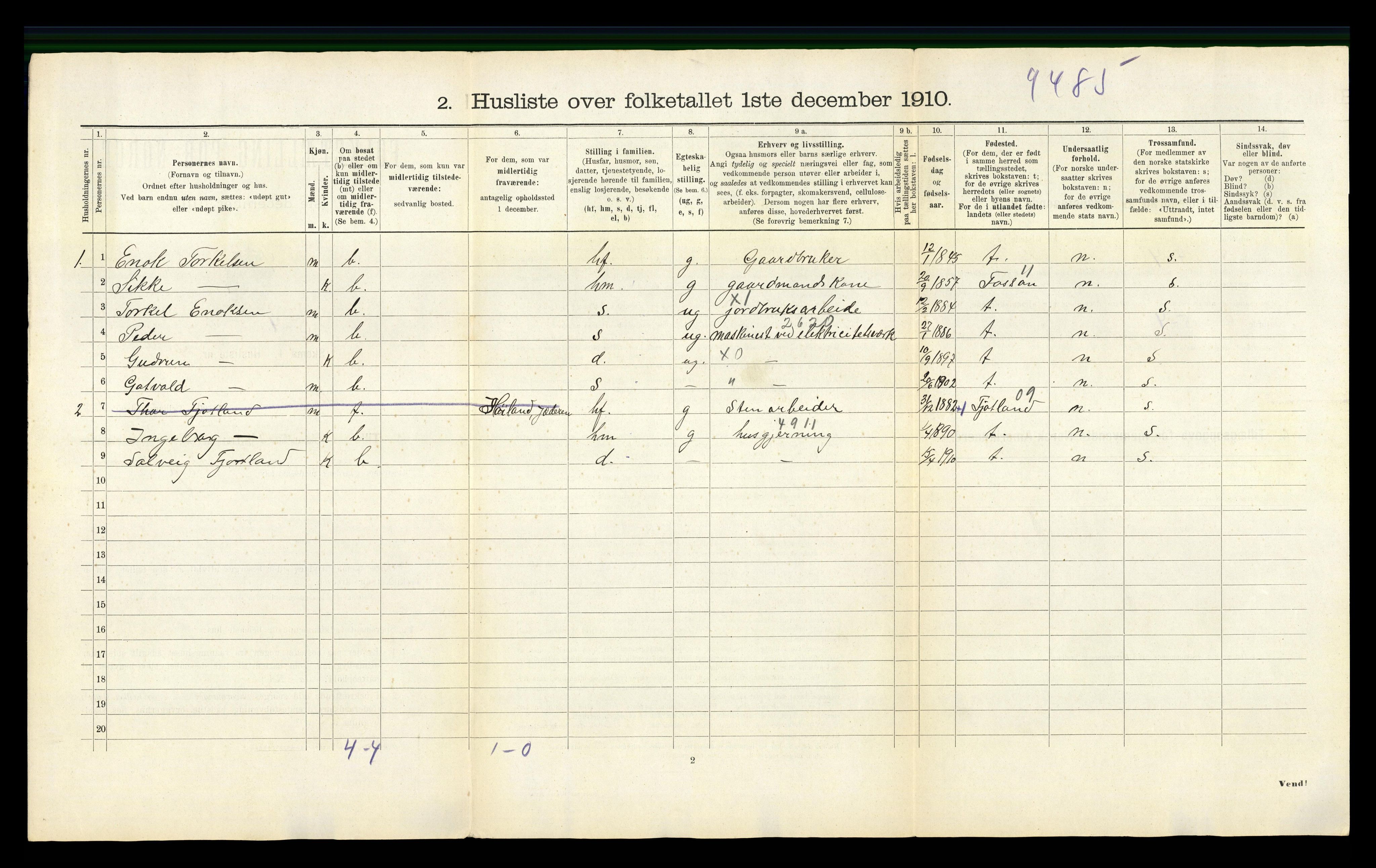 RA, 1910 census for Høle, 1910, p. 39