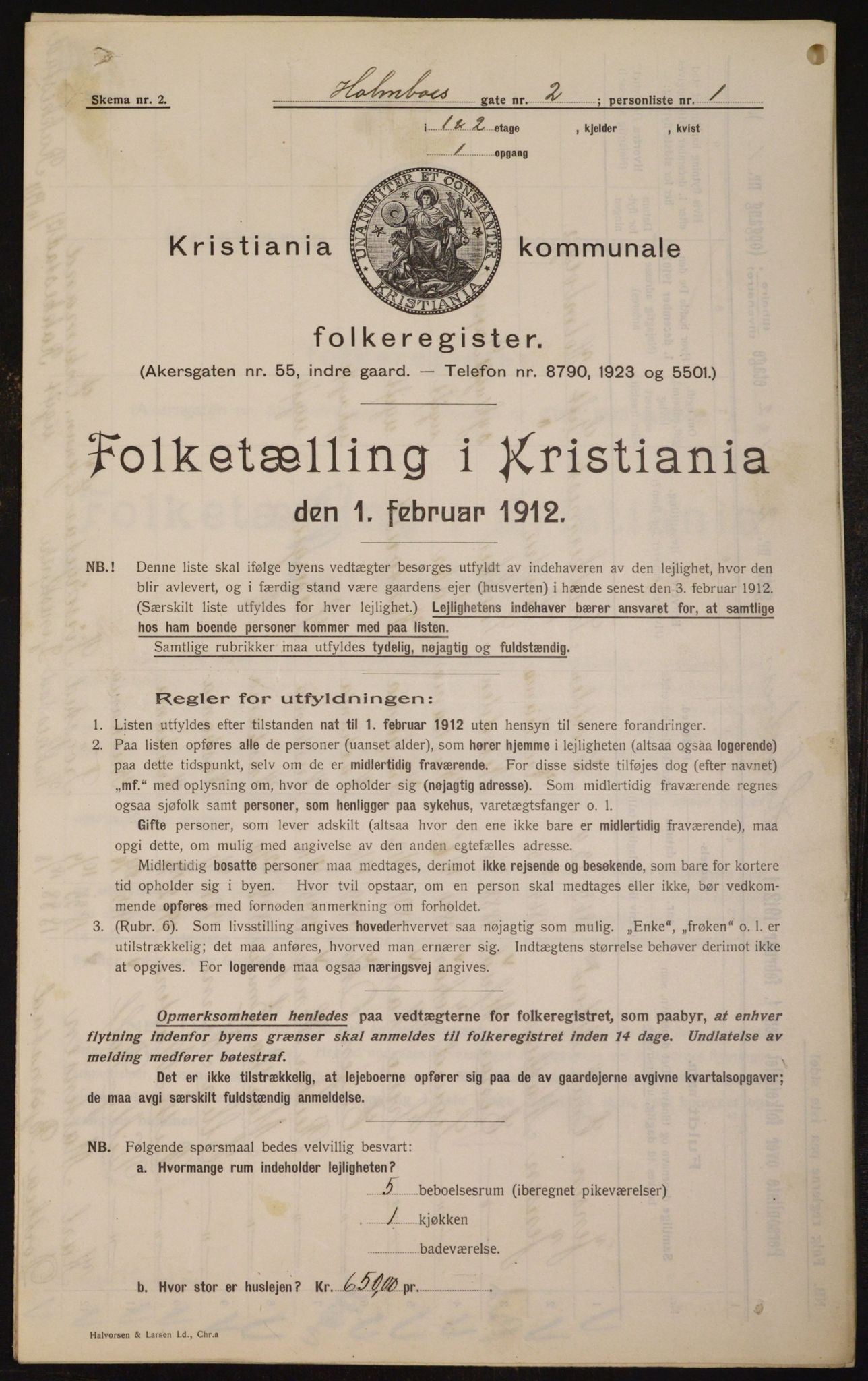 OBA, Municipal Census 1912 for Kristiania, 1912, p. 41171