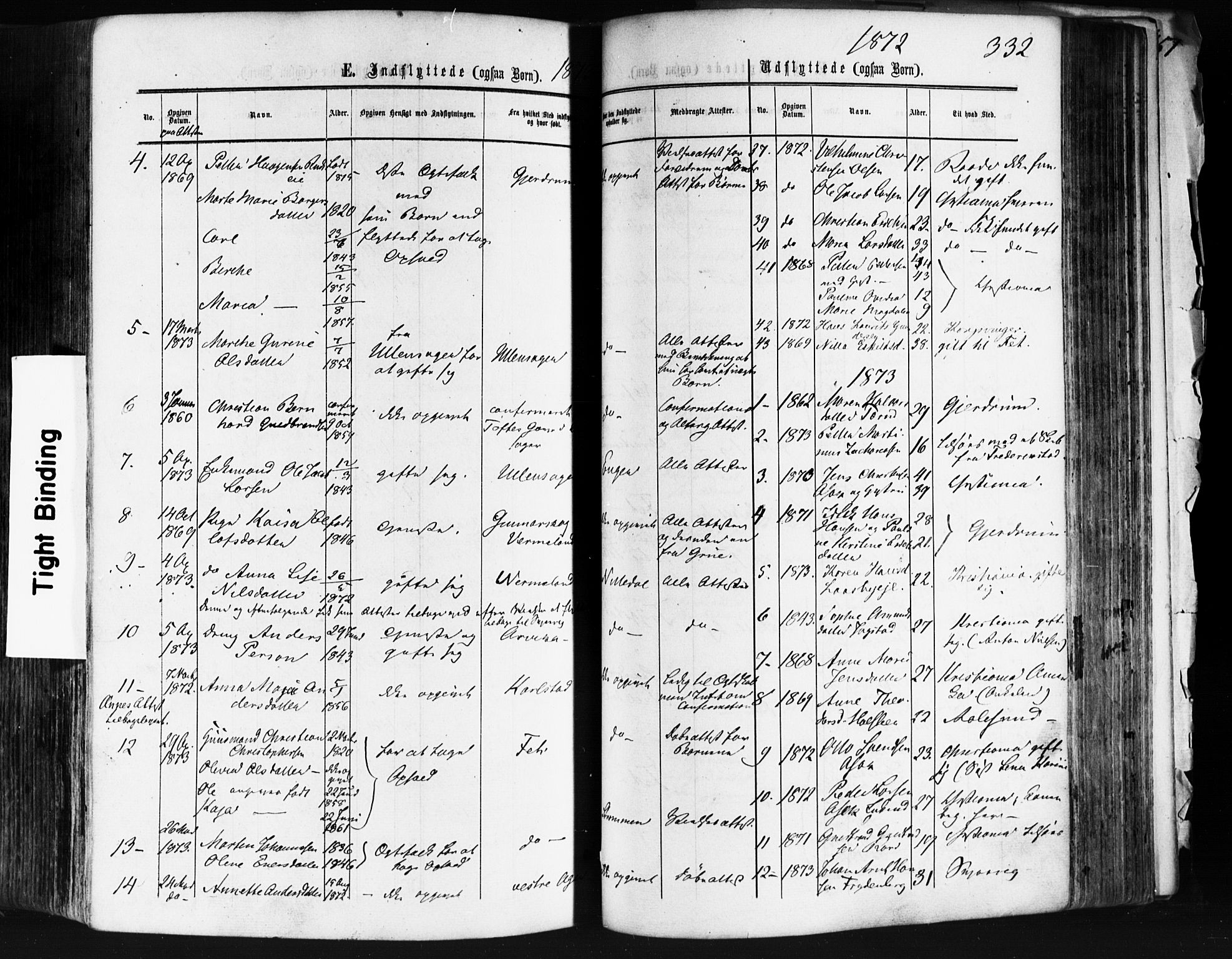 Skedsmo prestekontor Kirkebøker, AV/SAO-A-10033a/F/Fa/L0011: Parish register (official) no. I 11, 1866-1876, p. 332