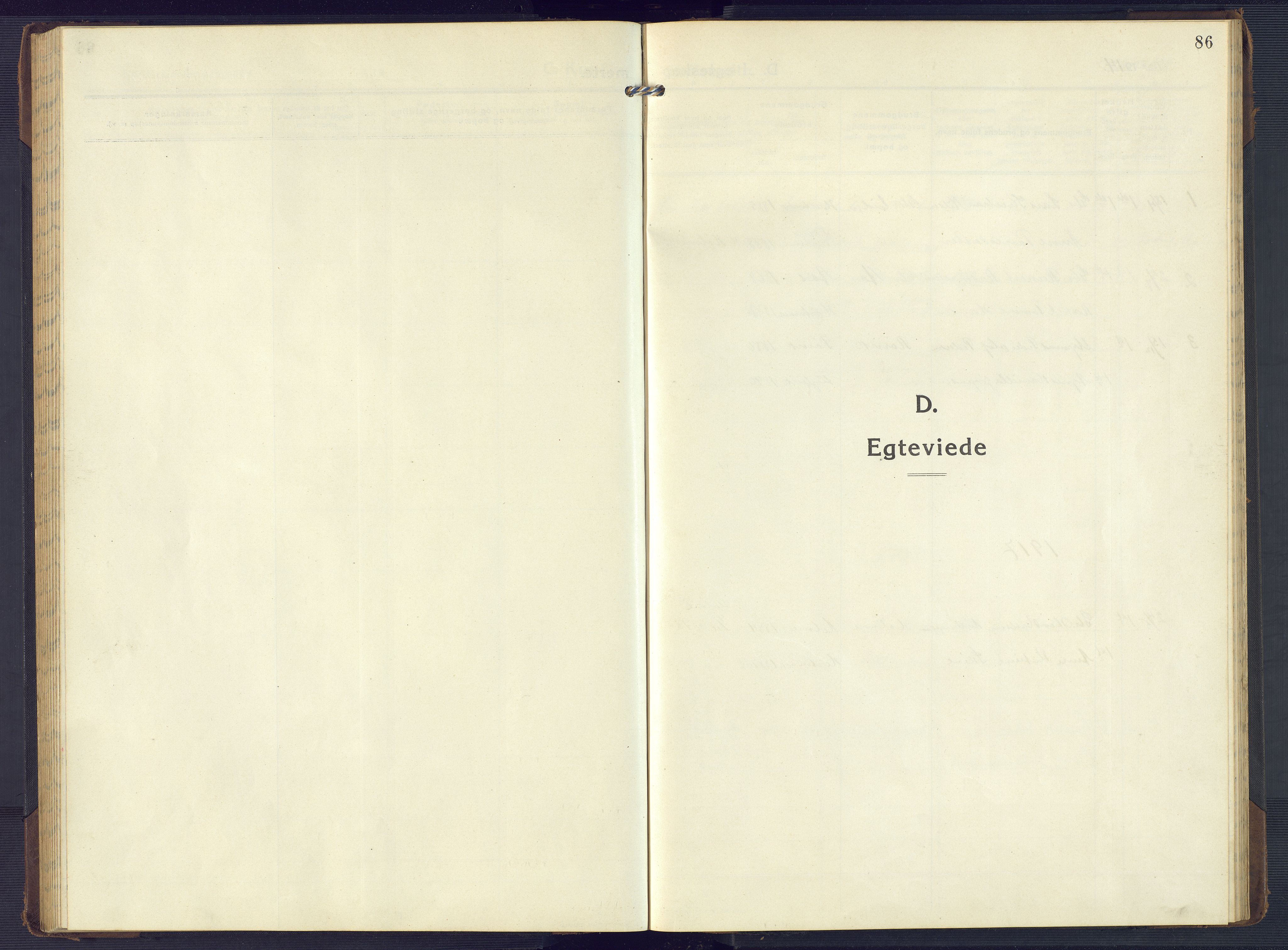 Mandal sokneprestkontor, SAK/1111-0030/F/Fb/Fbb/L0005: Parish register (copy) no. B 5, 1913-1957, p. 86