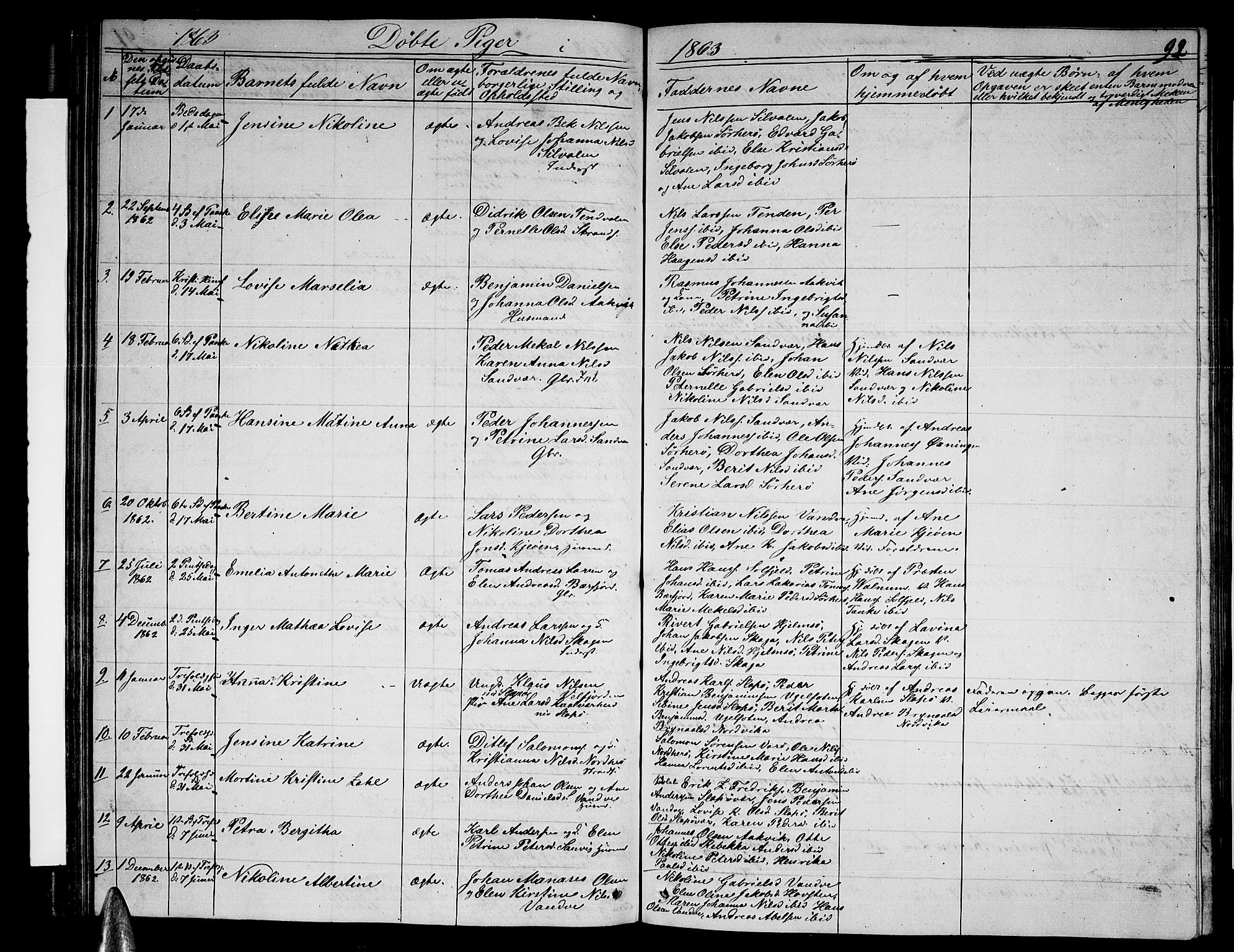 Ministerialprotokoller, klokkerbøker og fødselsregistre - Nordland, AV/SAT-A-1459/834/L0512: Parish register (copy) no. 834C03, 1862-1877, p. 92