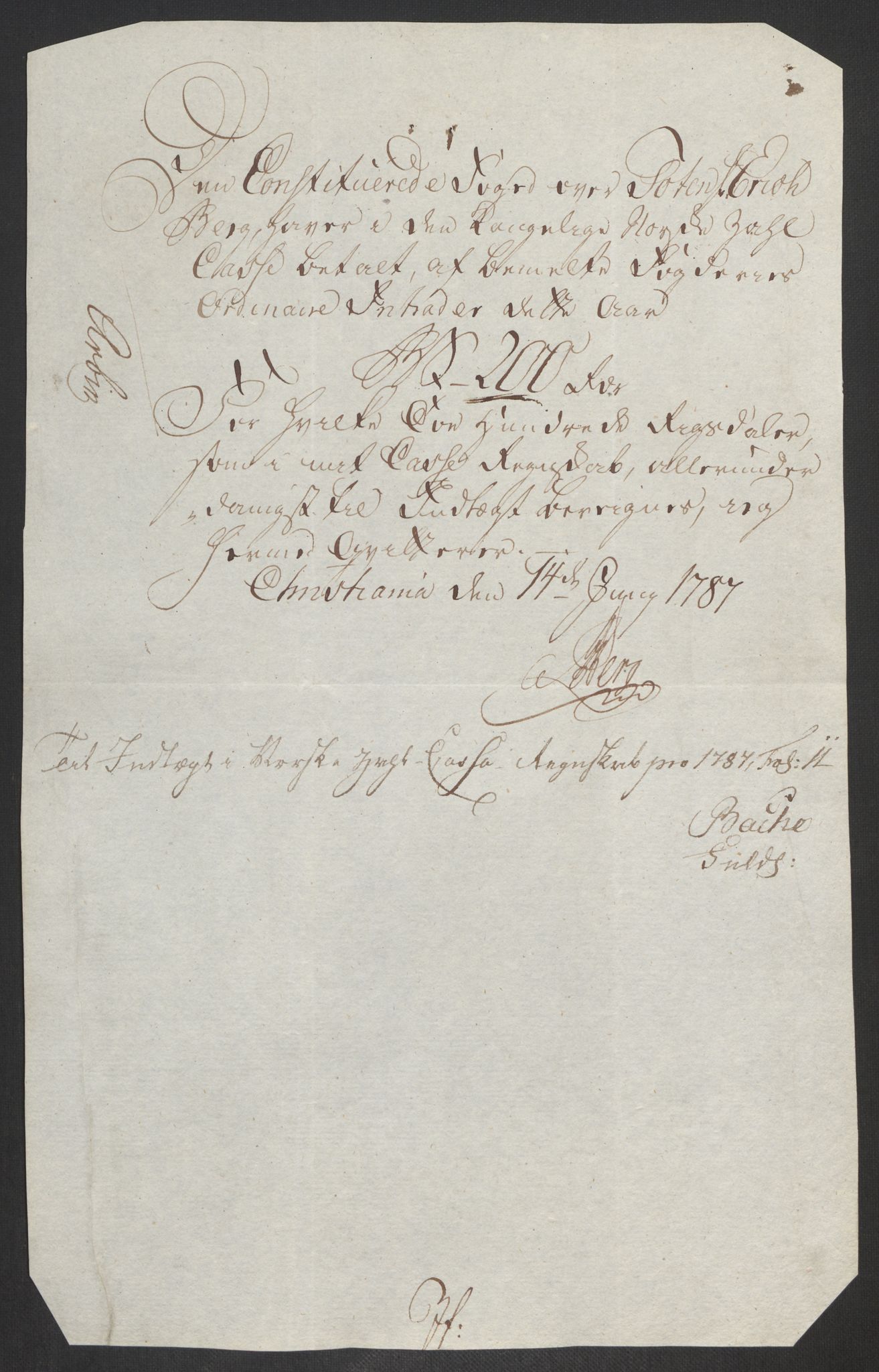 Rentekammeret inntil 1814, Reviderte regnskaper, Fogderegnskap, AV/RA-EA-4092/R19/L1374: Fogderegnskap Toten, Hadeland og Vardal, 1787, p. 428