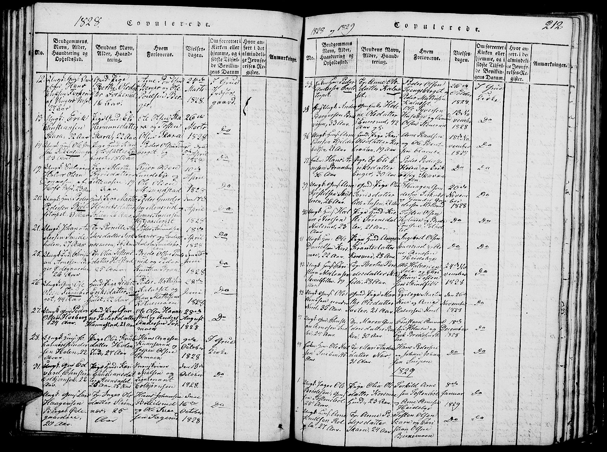 Grue prestekontor, AV/SAH-PREST-036/H/Ha/Hab/L0002: Parish register (copy) no. 2, 1815-1841, p. 212