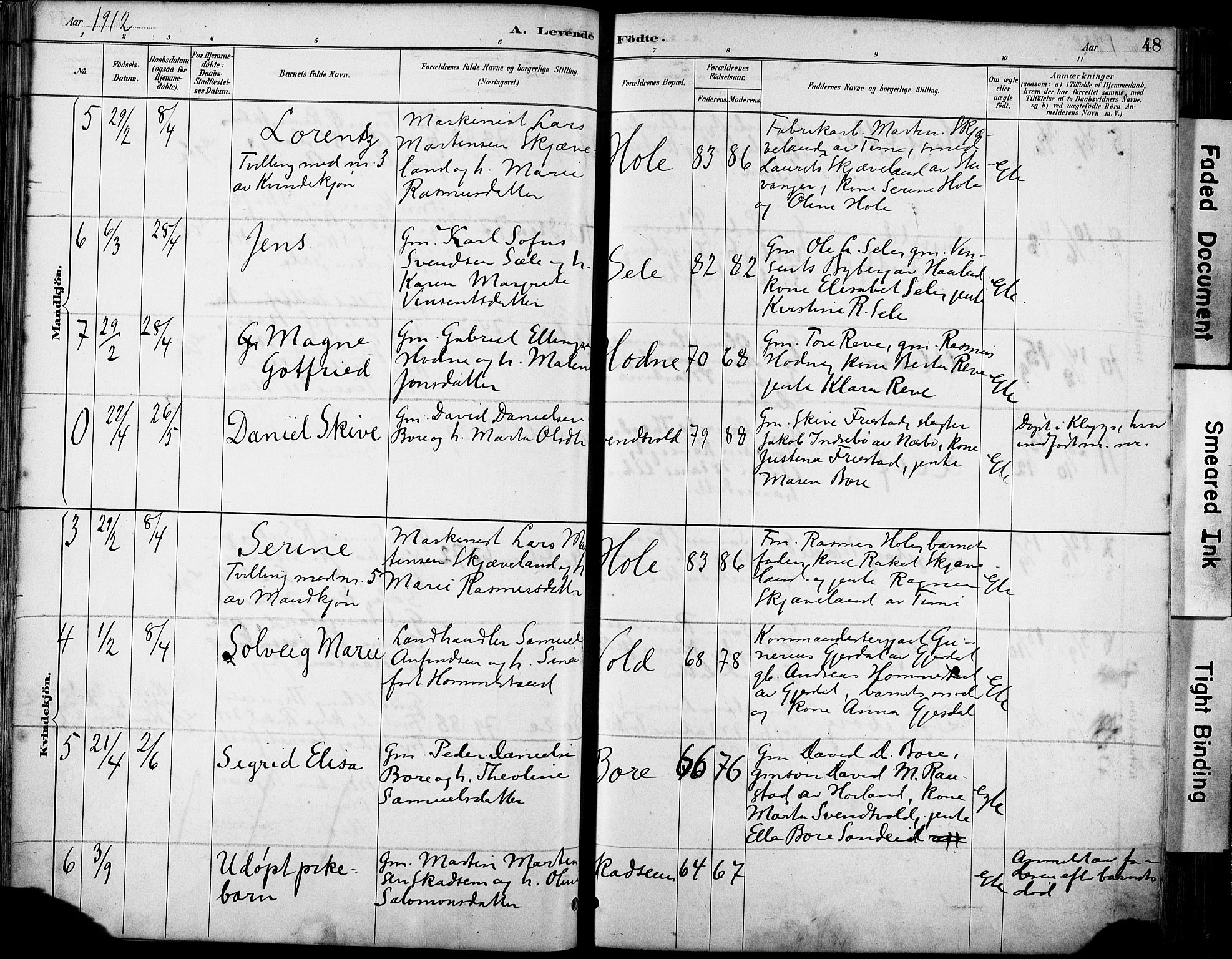 Klepp sokneprestkontor, SAST/A-101803/001/3/30BA/L0008: Parish register (official) no. A 9, 1886-1919, p. 48