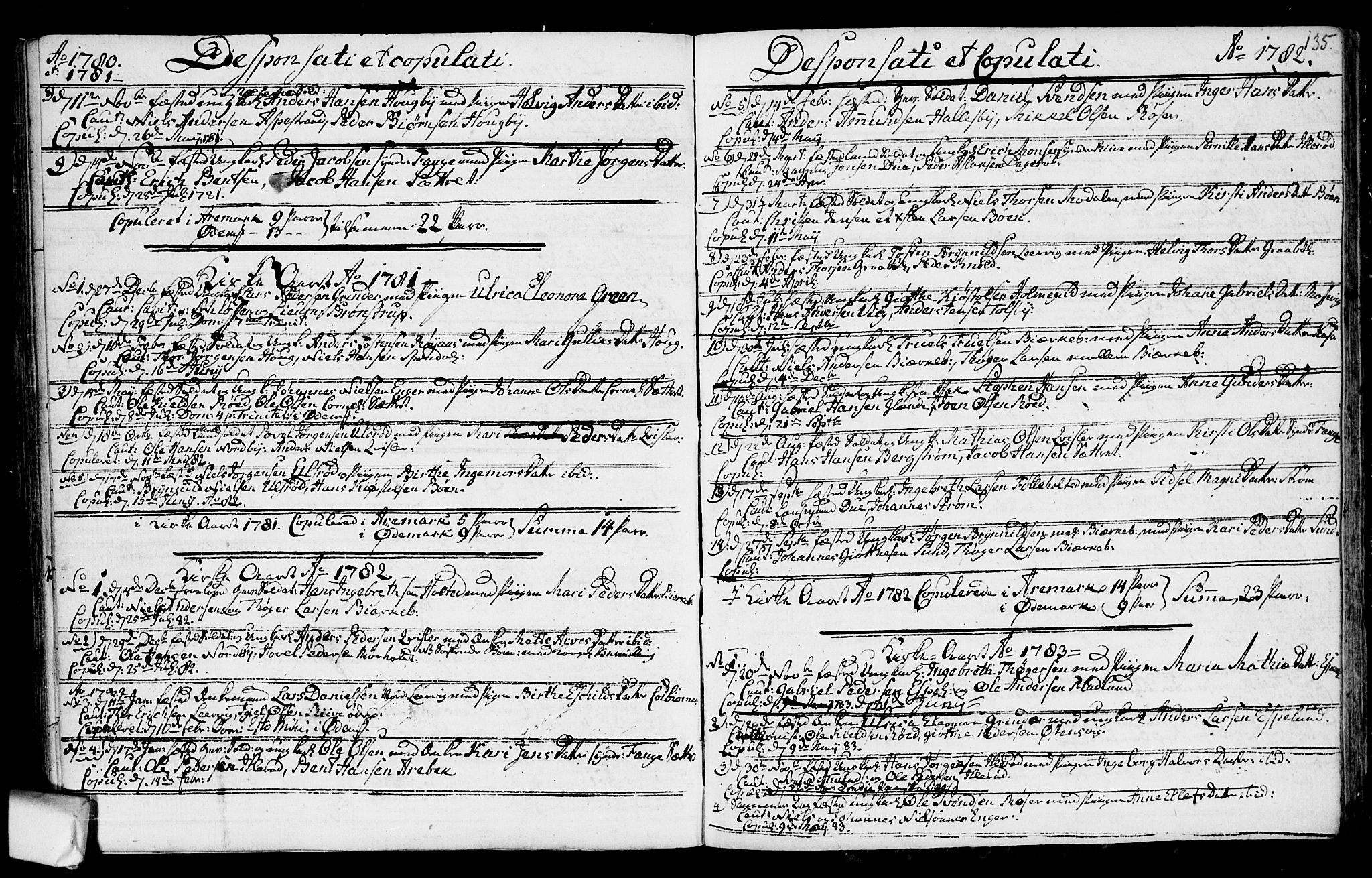 Aremark prestekontor Kirkebøker, SAO/A-10899/F/Fa/L0003: Parish register (official) no. I 3, 1745-1795, p. 135