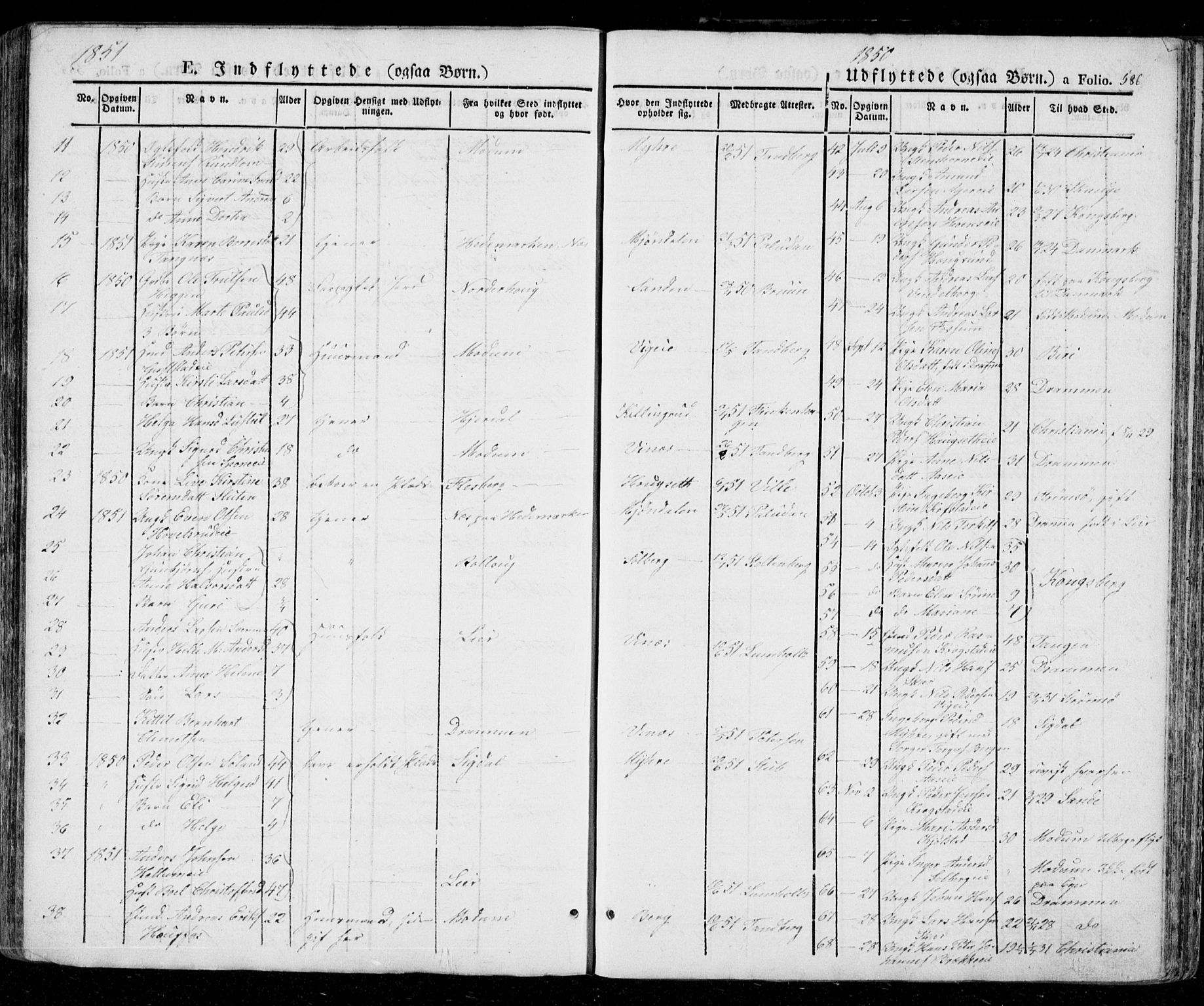 Eiker kirkebøker, AV/SAKO-A-4/G/Ga/L0002: Parish register (copy) no. I 2, 1832-1856, p. 586