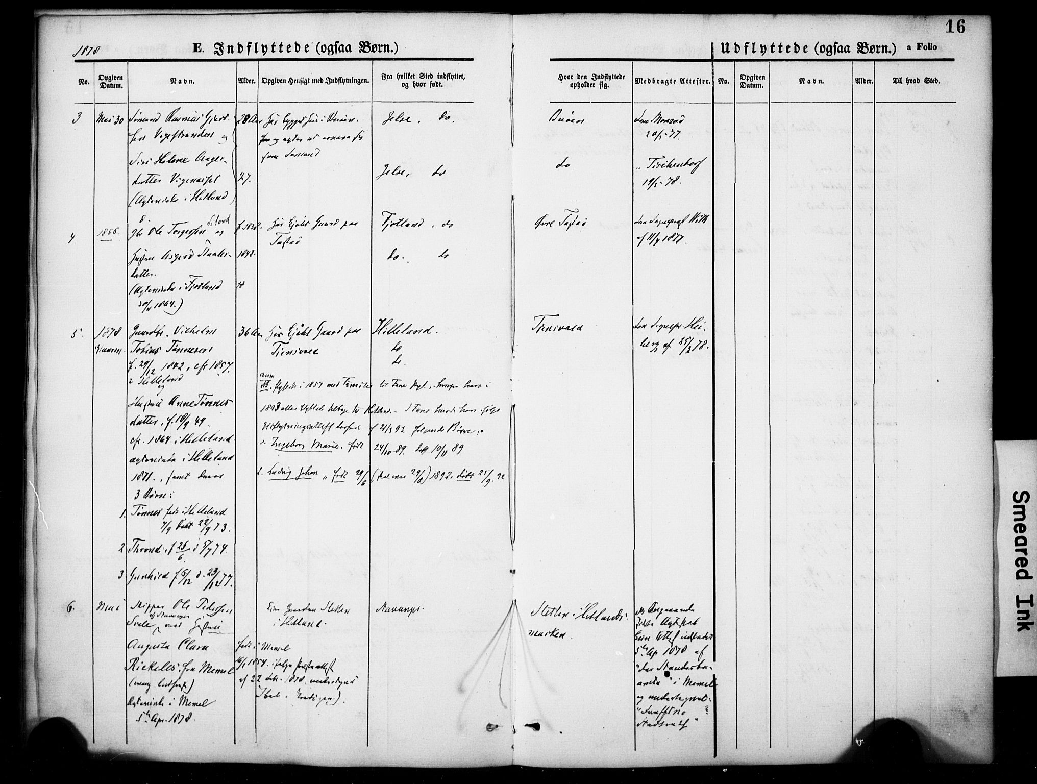 Hetland sokneprestkontor, AV/SAST-A-101826/30/30BA/L0007: Parish register (official) no. A 7, 1870-1924, p. 16