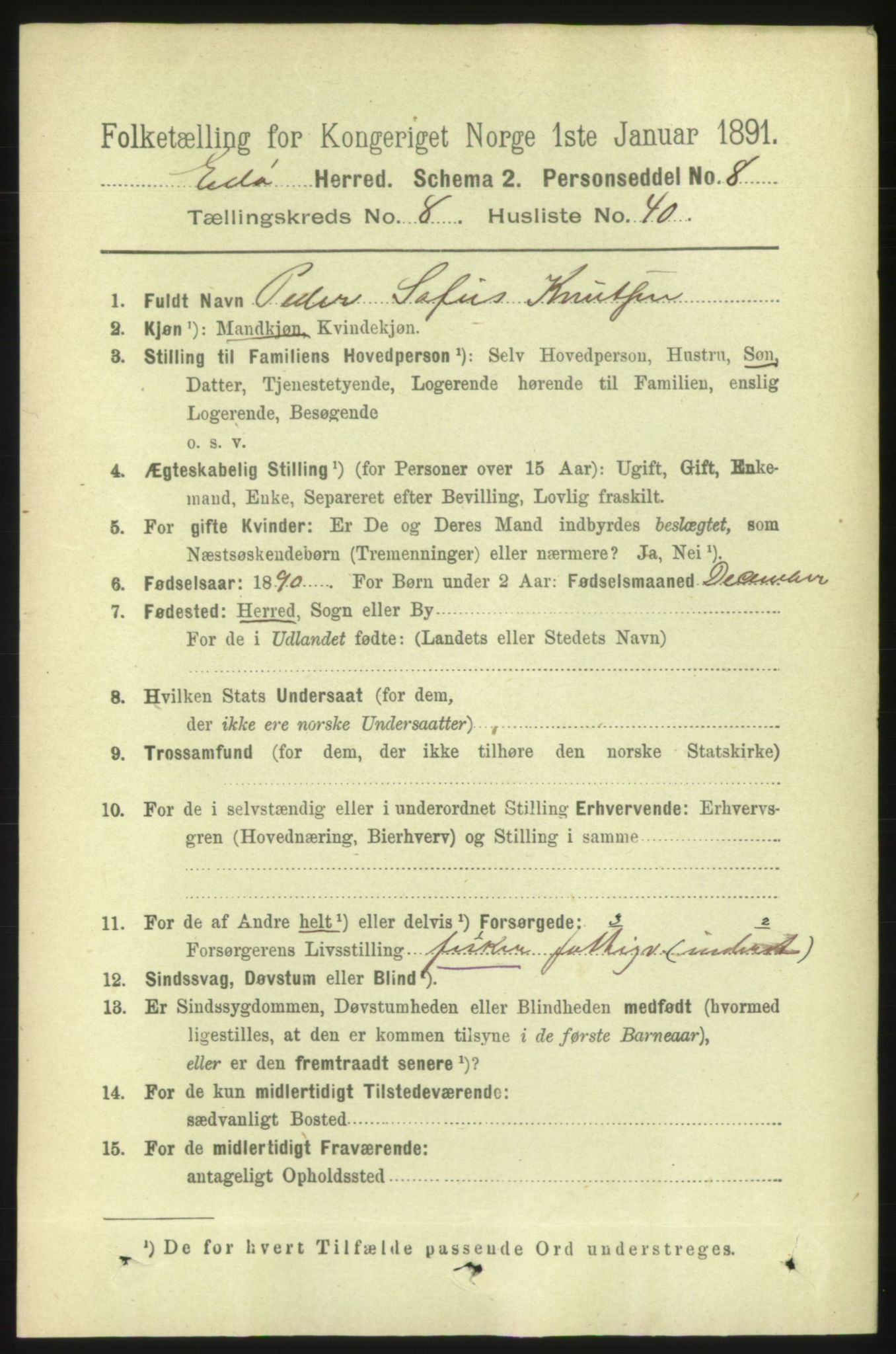 RA, 1891 census for 1573 Edøy, 1891, p. 2264