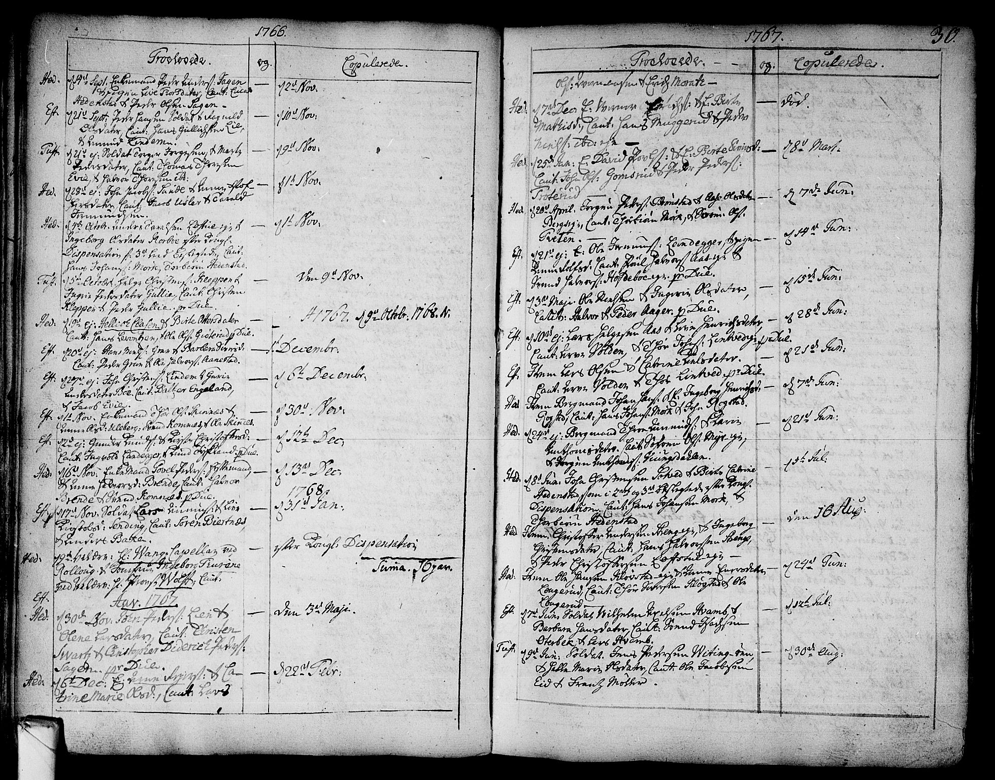 Sandsvær kirkebøker, AV/SAKO-A-244/F/Fa/L0002a: Parish register (official) no. I 2, 1725-1809, p. 30