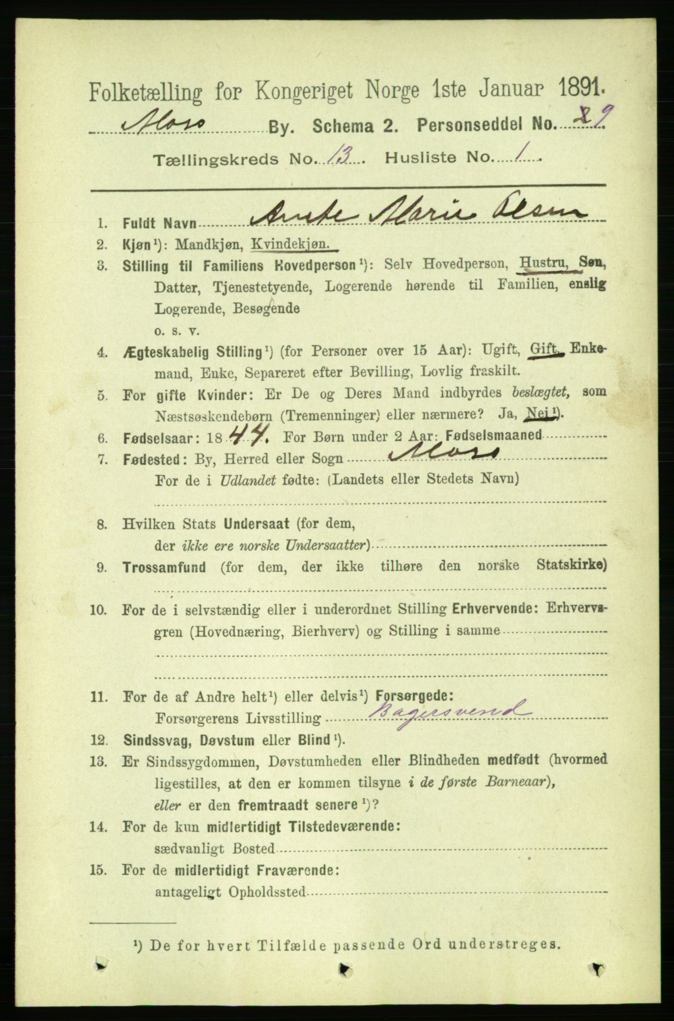 RA, 1891 census for 0104 Moss, 1891, p. 6532