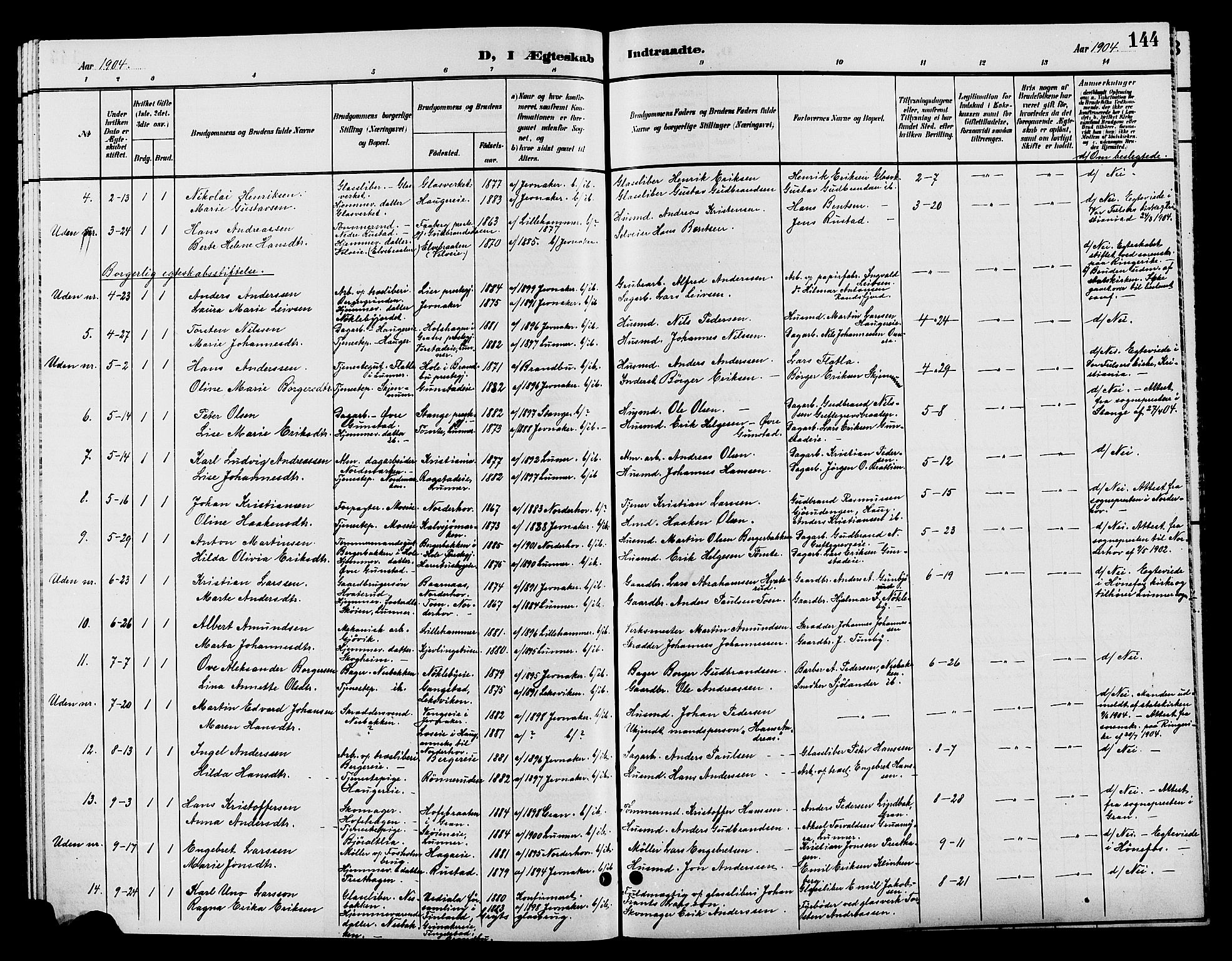 Jevnaker prestekontor, SAH/PREST-116/H/Ha/Hab/L0002: Parish register (copy) no. 2, 1896-1906, p. 144