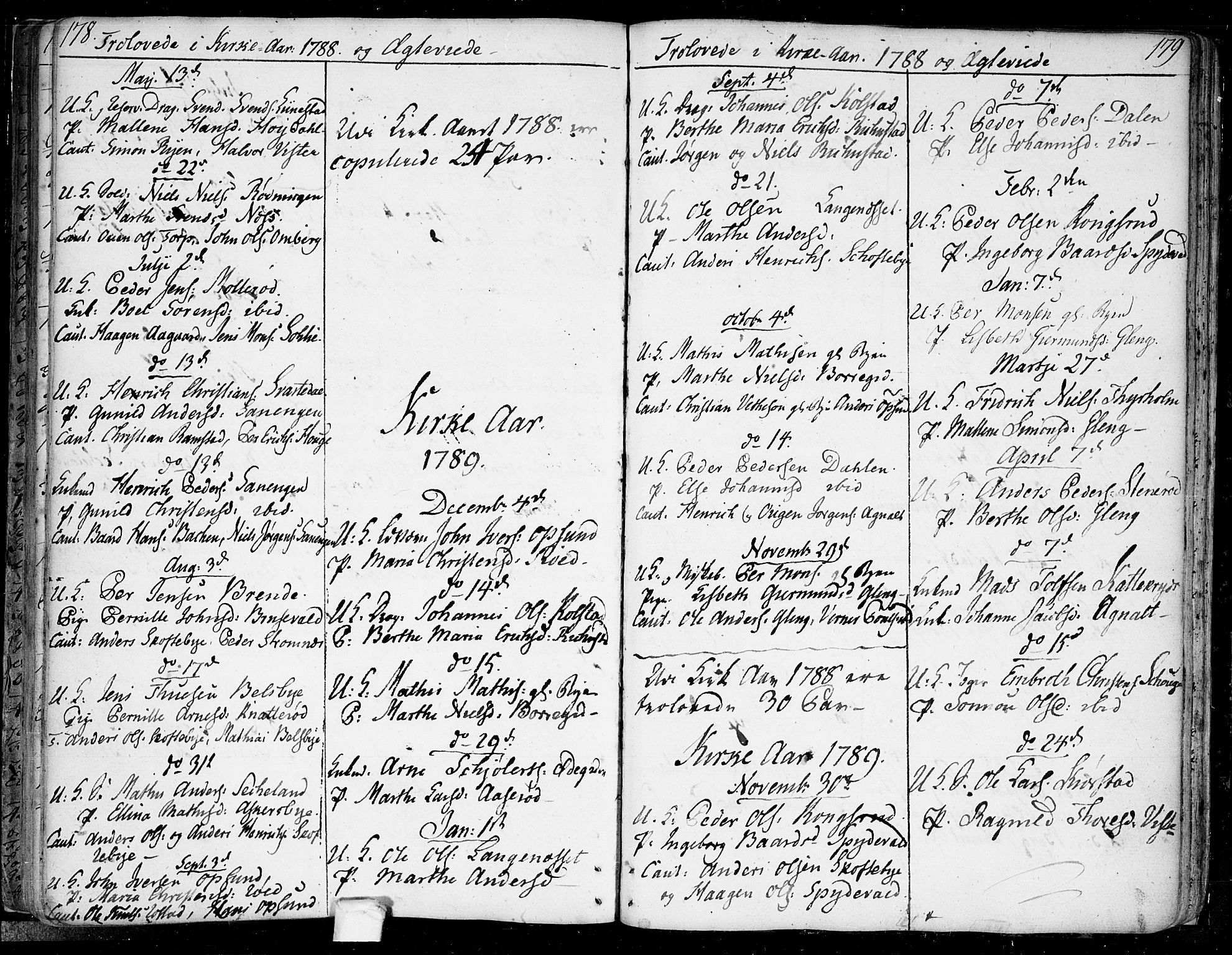 Tune prestekontor Kirkebøker, SAO/A-2007/F/Fa/L0003: Parish register (official) no. 3, 1781-1796, p. 178-179