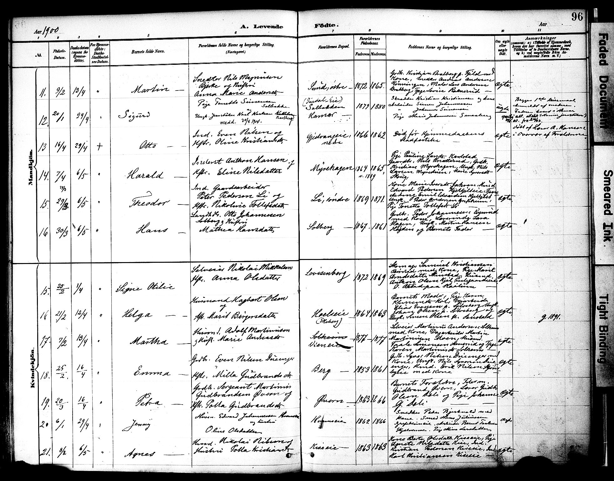 Nes prestekontor, Hedmark, SAH/PREST-020/K/Ka/L0009: Parish register (official) no. 9, 1887-1905, p. 96