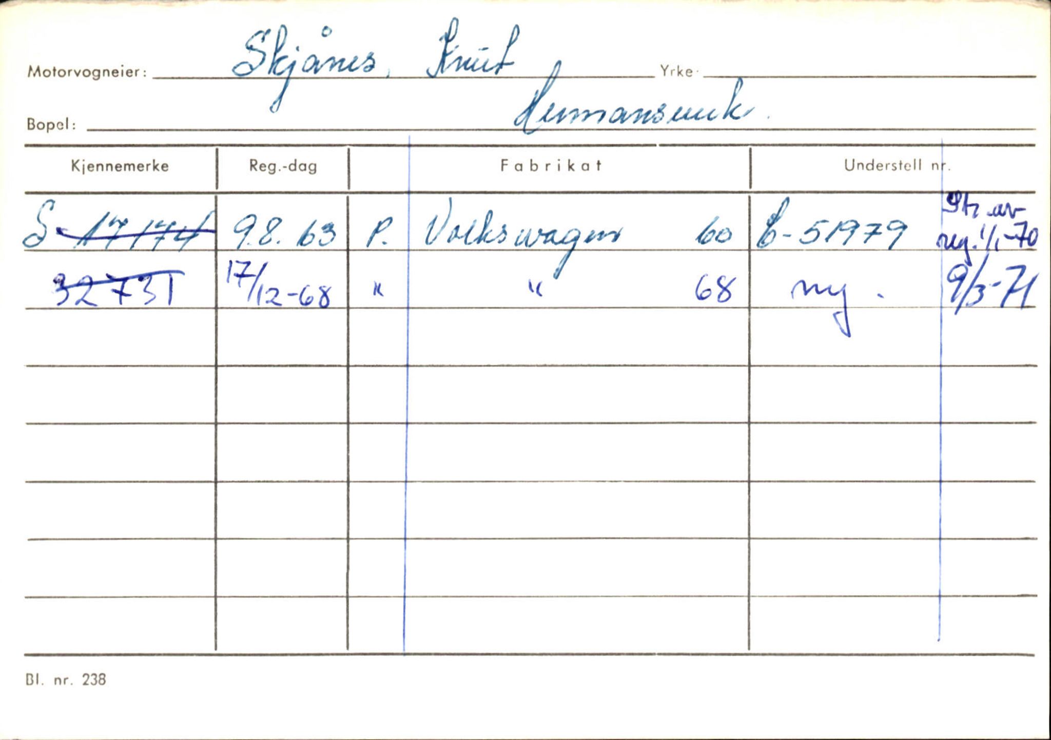 Statens vegvesen, Sogn og Fjordane vegkontor, AV/SAB-A-5301/4/F/L0126: Eigarregister Fjaler M-Å. Leikanger A-Å, 1945-1975, p. 2100