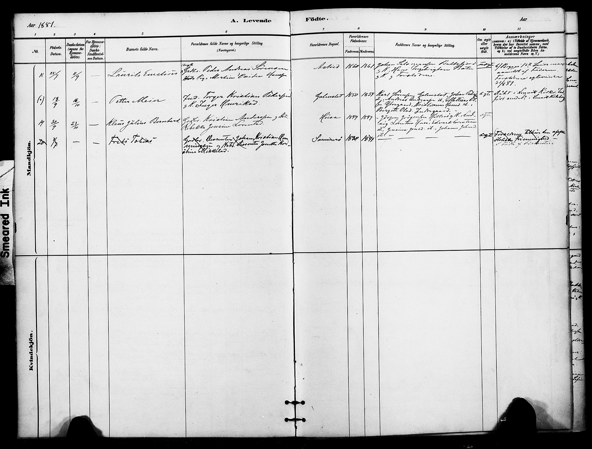 Lenvik sokneprestembete, AV/SATØ-S-1310/H/Ha/Haa/L0012kirke: Parish register (official) no. 12, 1880-1895, p. 6