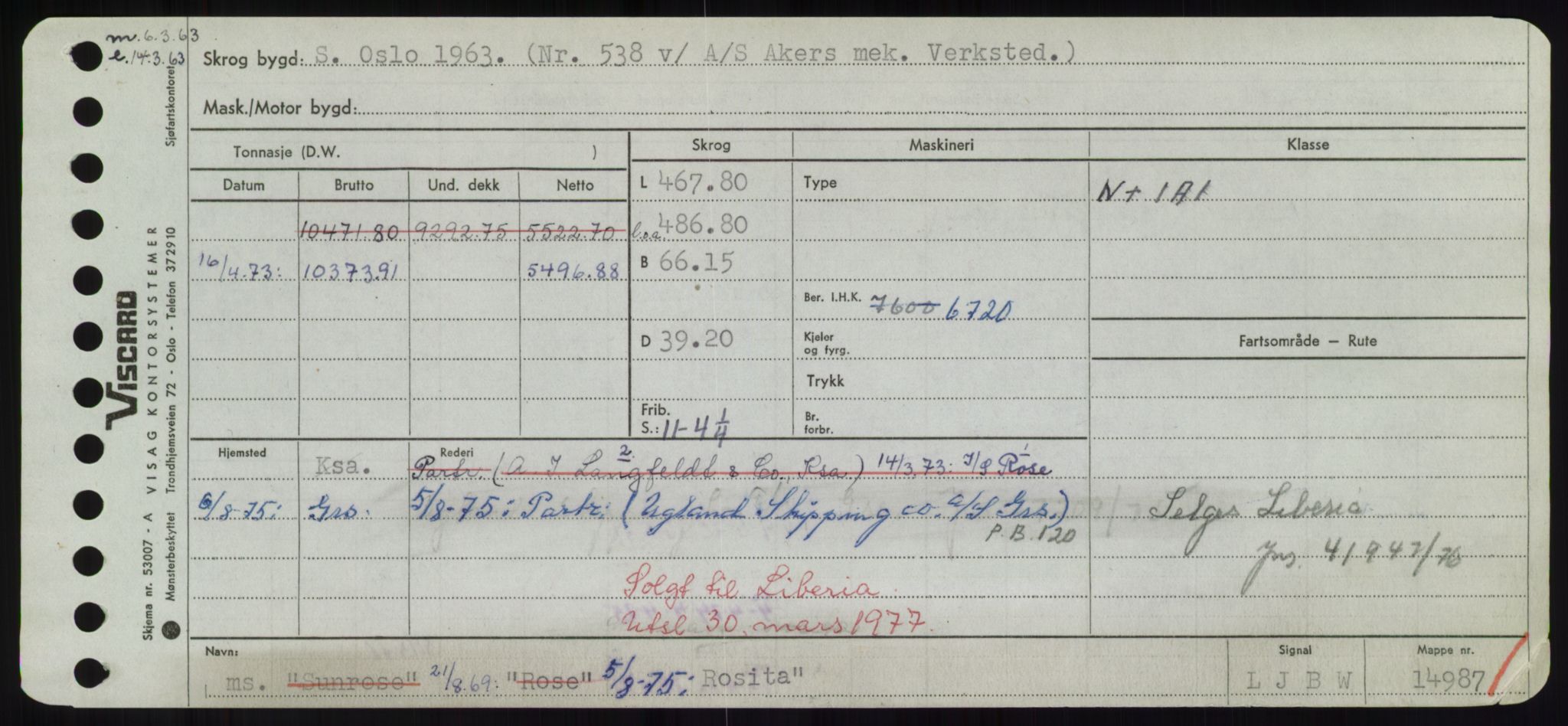 Sjøfartsdirektoratet med forløpere, Skipsmålingen, AV/RA-S-1627/H/Hd/L0031: Fartøy, Rju-Sam, p. 175