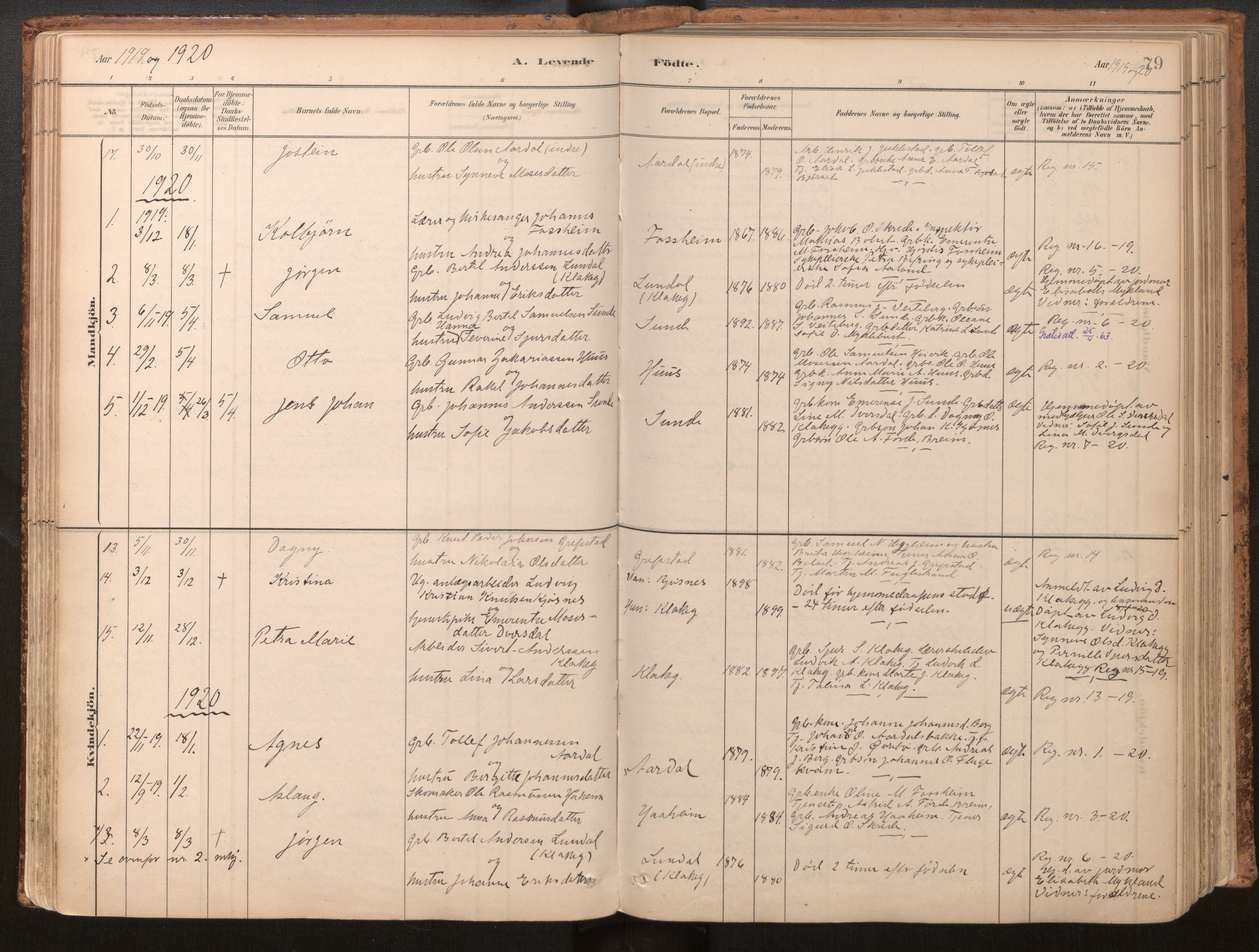 Jølster sokneprestembete, SAB/A-80701/H/Haa/Haac/L0001: Parish register (official) no. C 1, 1882-1928, p. 79